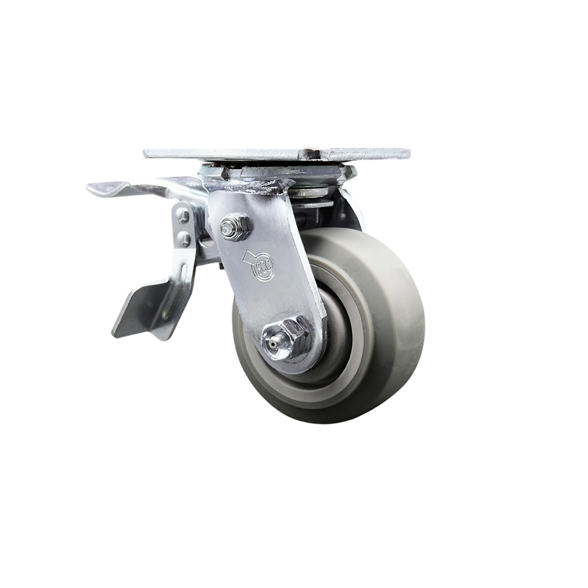 Service Caster, 4Inch x 2Inch Plate Caster, Wheel Diameter 4 in, Caster Type Swivel, Package (qty.) 1, Model SCC-TTL30S420-TPRRF