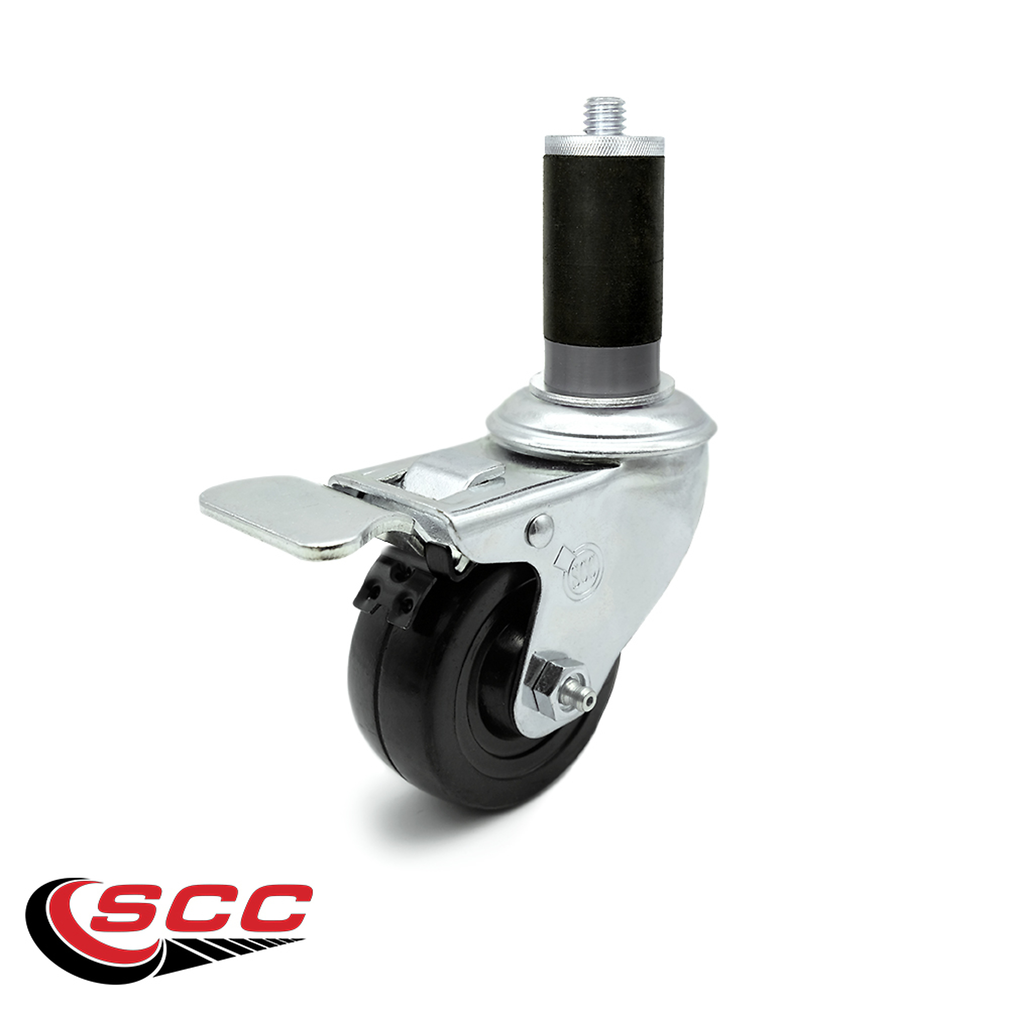 Service Caster, 3Inch x 1 1/4Inch Stem Caster, Wheel Diameter 3 in, Caster Type Swivel, Package (qty.) 1, Model SCC-TTLEX20S314-HRS-MTG45