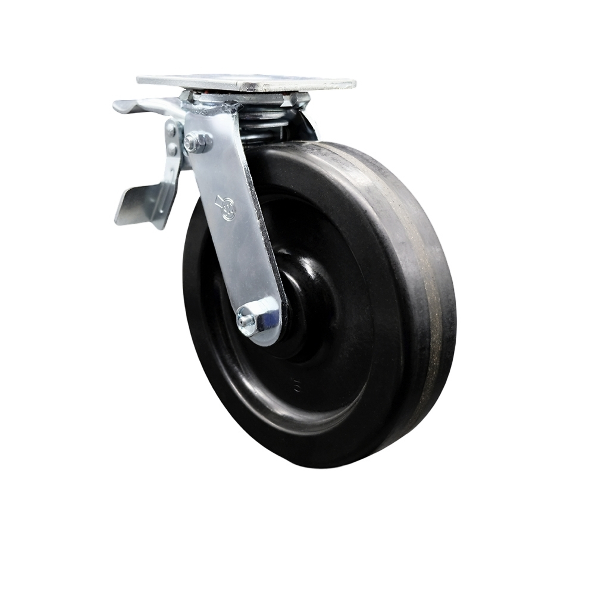 Service Caster, 8Inch x 2Inch Plate Caster, Wheel Diameter 8 in, Caster Type Swivel, Package (qty.) 1, Model SCC-TTL30S820-PHB