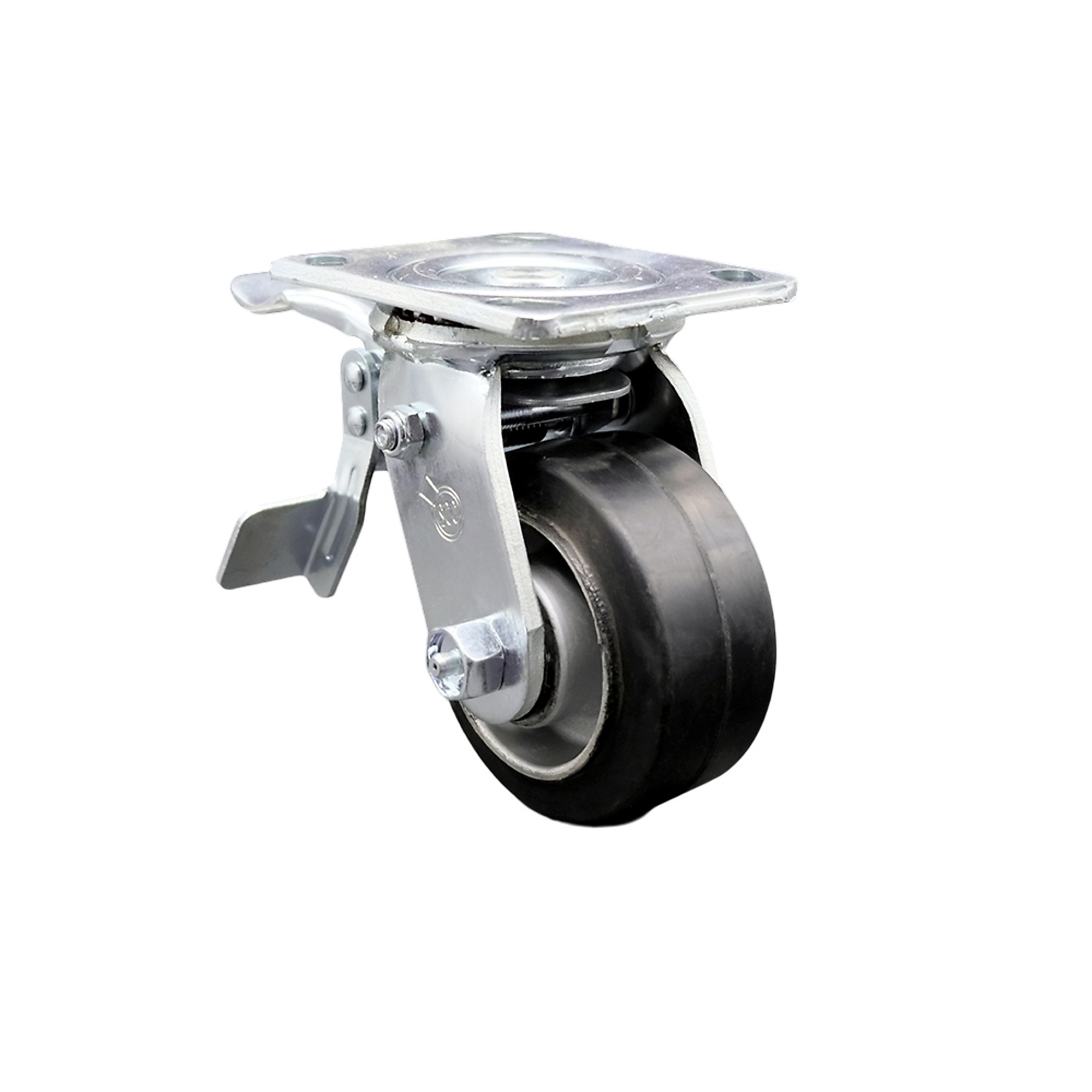 Service Caster, 4Inch x 2Inch Plate Caster, Wheel Diameter 4 in, Caster Type Swivel, Package (qty.) 1, Model SCC-TTL30S420-RAR