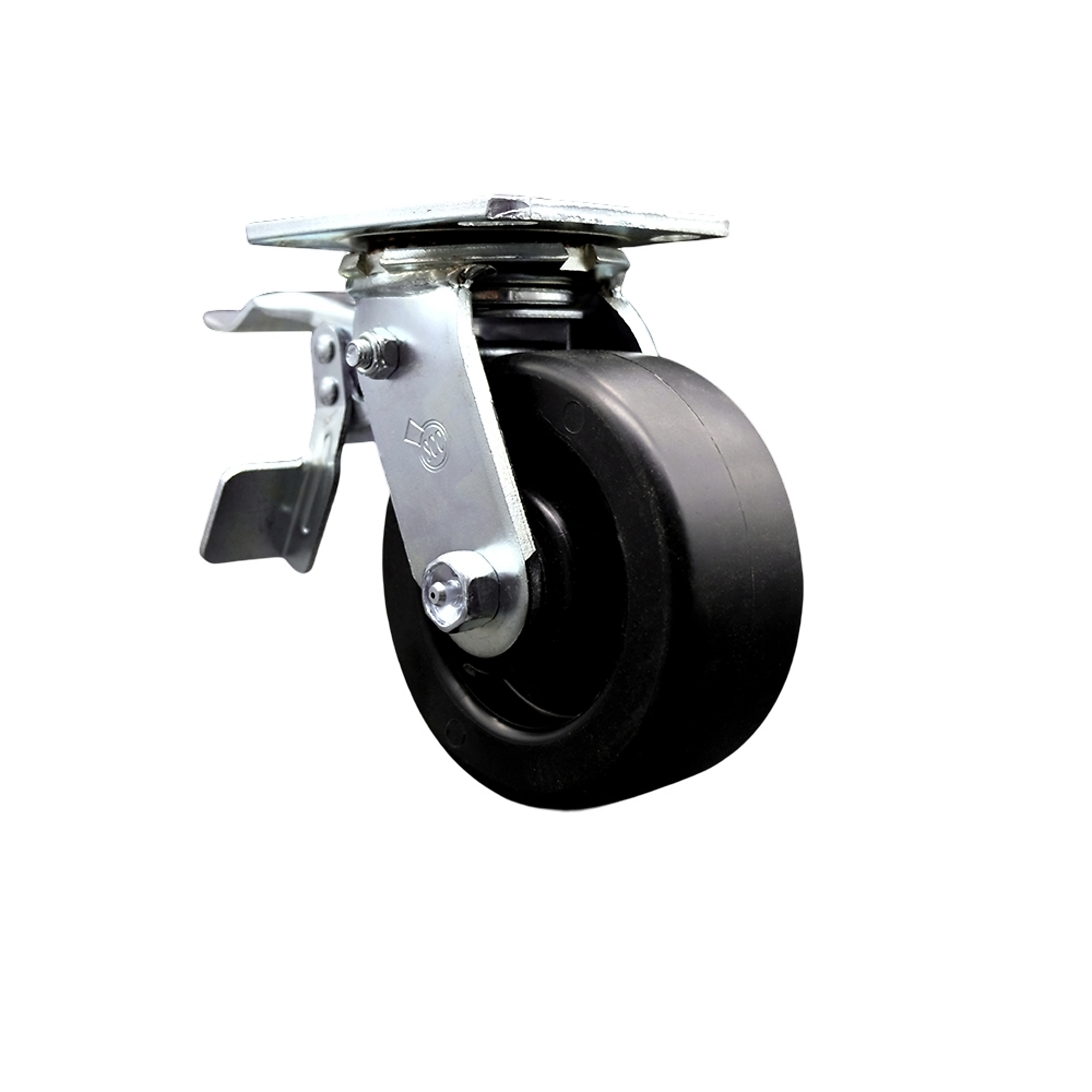 Service Caster, 5Inch x 2Inch Plate Caster, Wheel Diameter 5 in, Caster Type Swivel, Package (qty.) 1, Model SCC-TTL30S520-POR