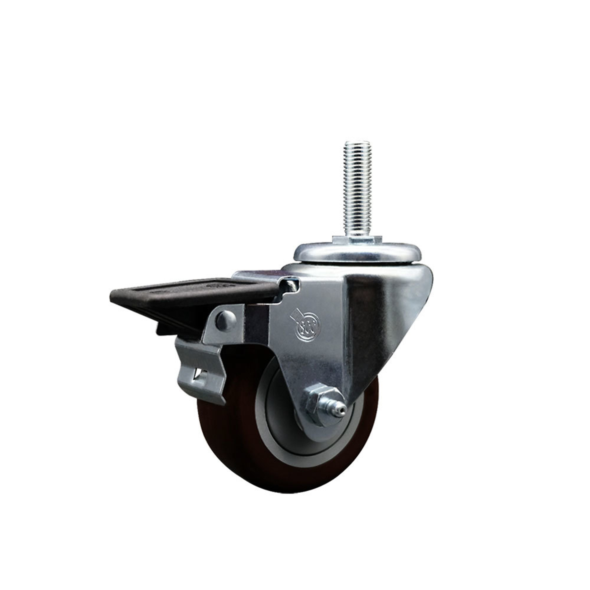 Service Caster, 3Inch x 1 1/4Inch Stem Caster, Wheel Diameter 3 in, Caster Type Swivel, Package (qty.) 1, Model SCC-TS20S314-PPUB-MRN-PLB-34212