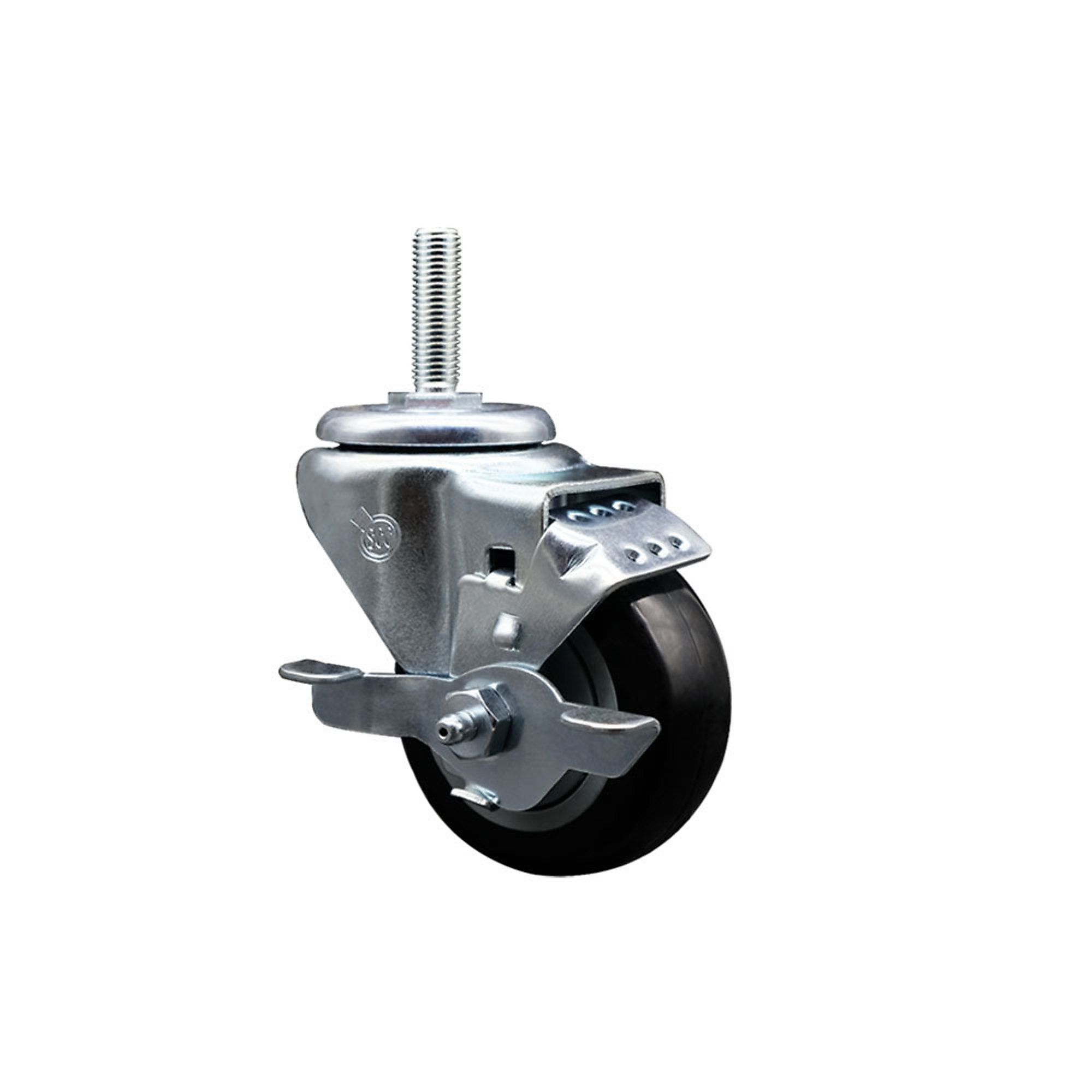 Service Caster, 3Inch x 1 1/4Inch Stem Caster, Wheel Diameter 3 in, Caster Type Swivel, Package (qty.) 1, Model SCC-TS20S314-PPUB-BLK-TLB-34212