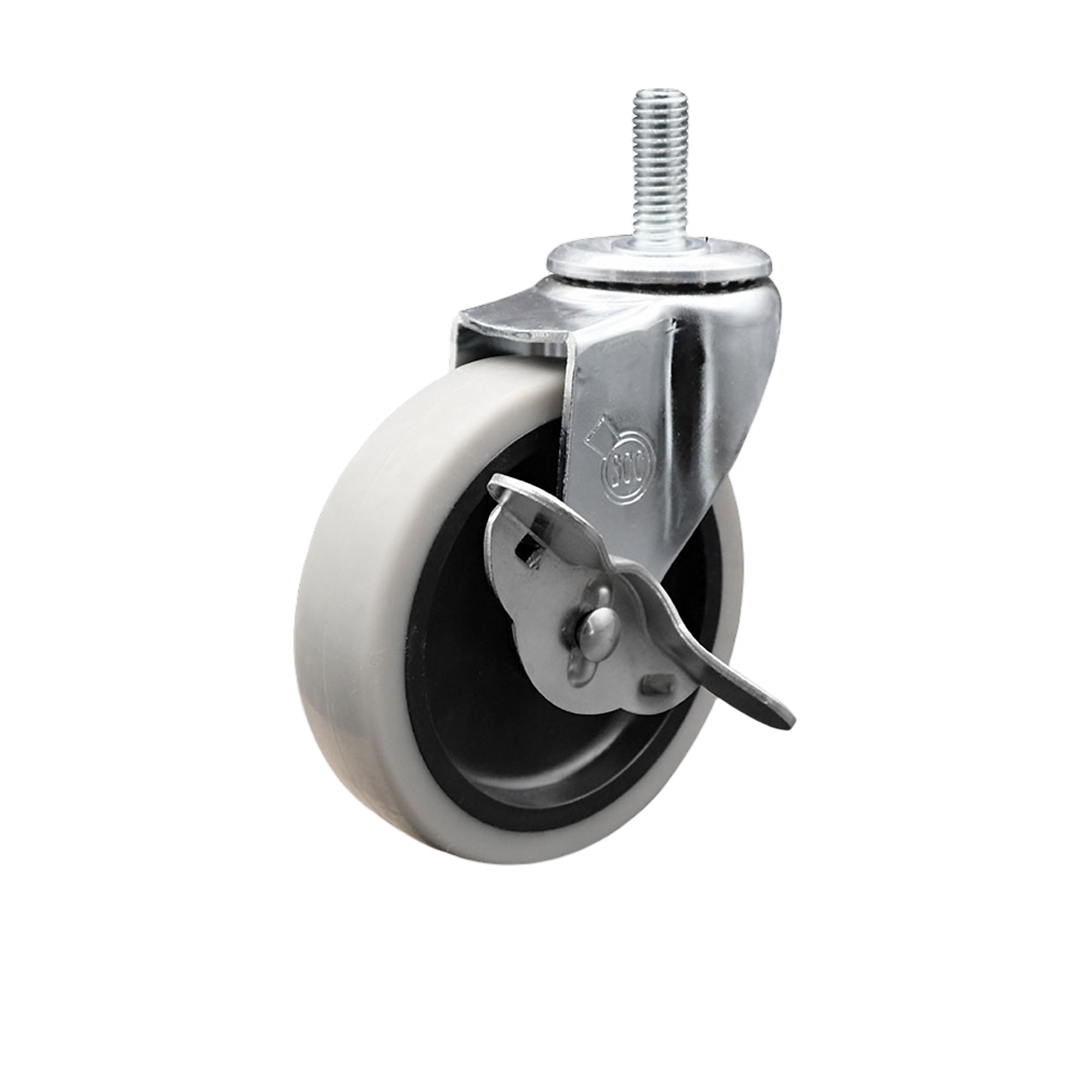 Service Caster, 4Inch Stem Caster, Wheel Diameter 4 in, Caster Type Swivel, Package (qty.) 1, Model SCC-TS05S410-TPRS-SLB-5161815