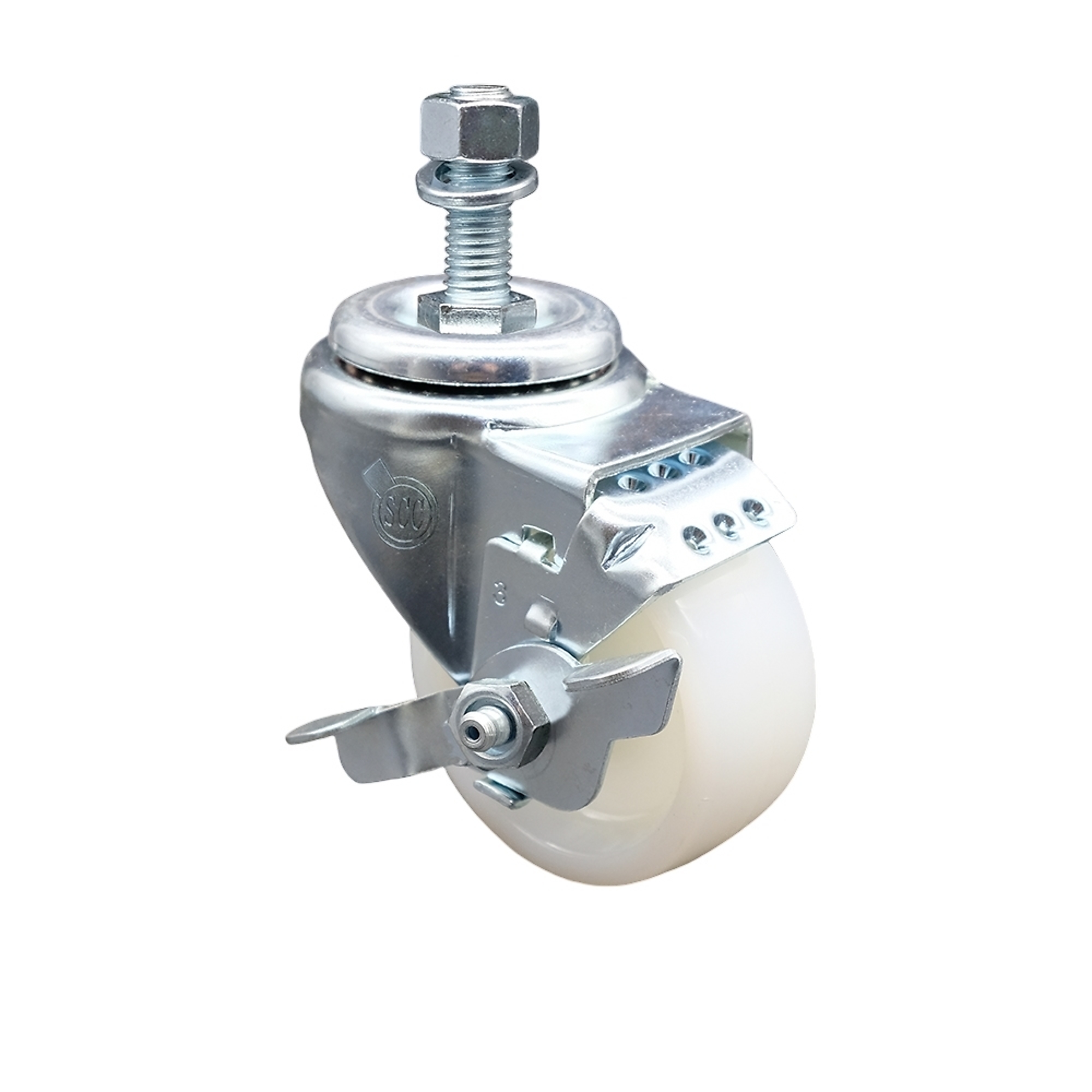 Service Caster, 3Inch x 1 1/4Inch Stem Caster, Wheel Diameter 3 in, Caster Type Swivel, Package (qty.) 1, Model SCC-TS20S314-NYS-TLB-M1215