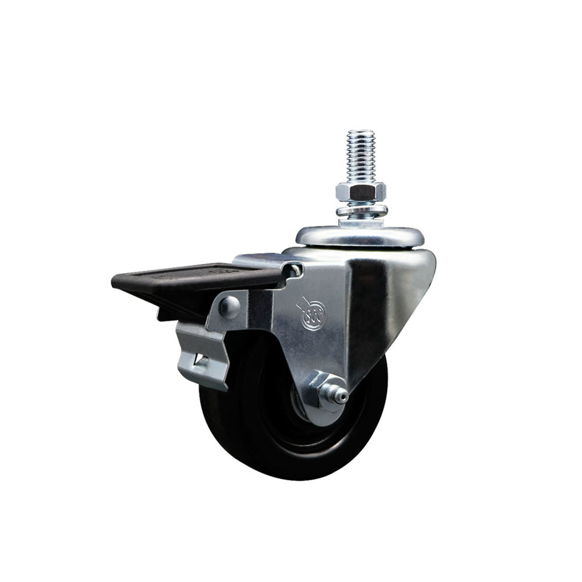 Service Caster, 3Inch x 1 1/4Inch Stem Caster, Wheel Diameter 3 in, Caster Type Swivel, Package (qty.) 1, Model SCC-TS20S314-PHR-PLB-121315