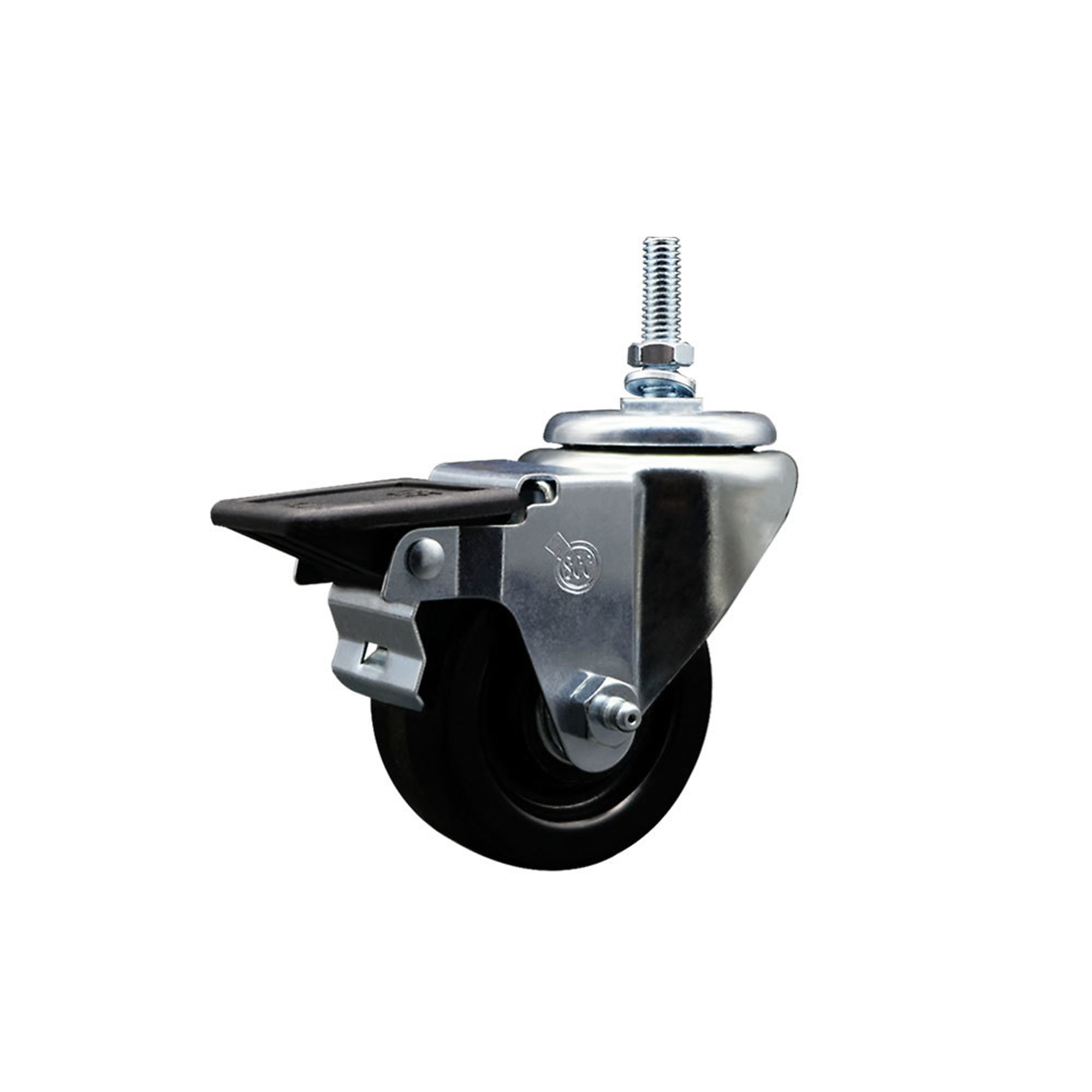 Service Caster, 3Inch x 1 1/4Inch Stem Caster, Wheel Diameter 3 in, Caster Type Swivel, Package (qty.) 1, Model SCC-TS20S314-PHR-PLB-381615