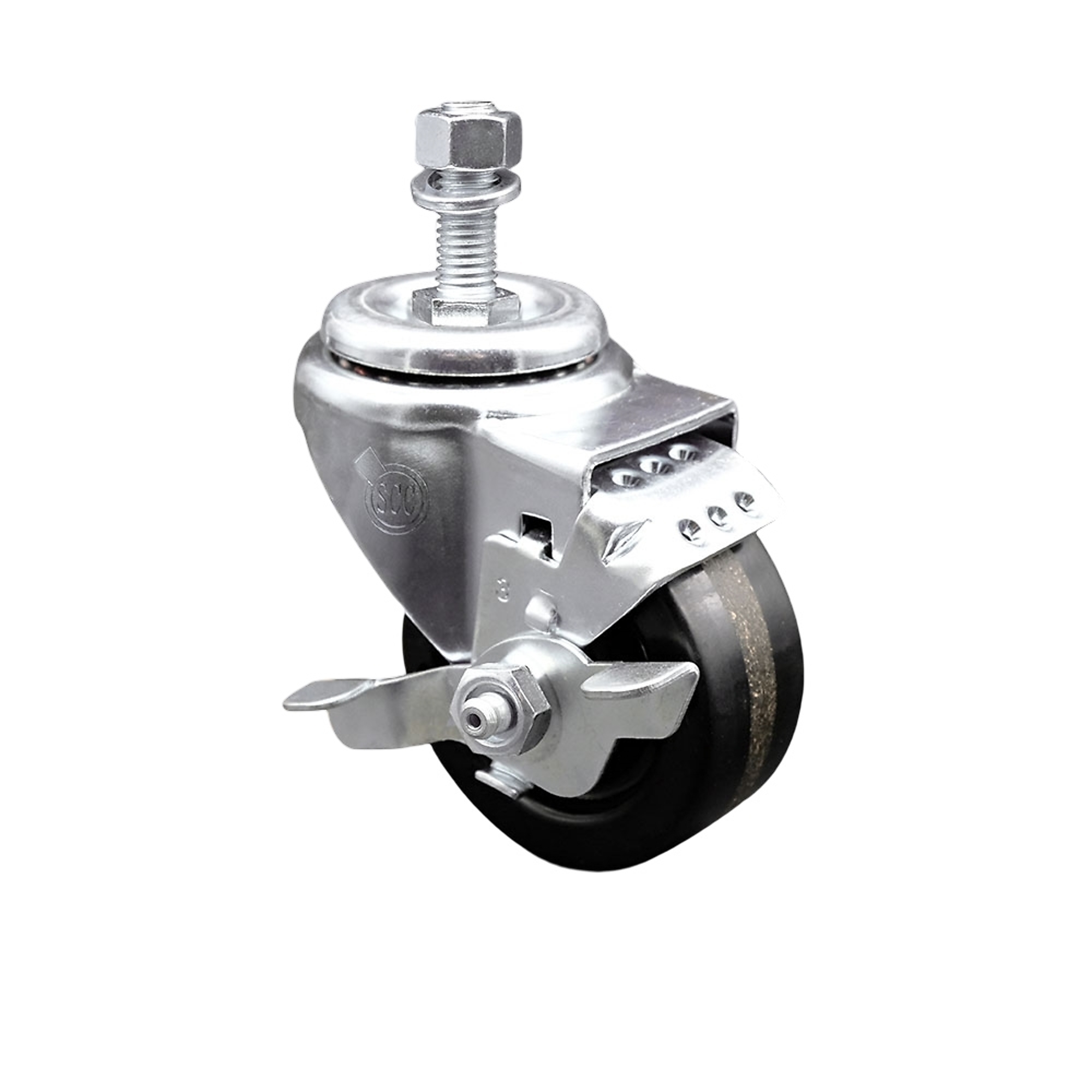 Service Caster, 3Inch x 1 1/4Inch Stem Caster, Wheel Diameter 3 in, Caster Type Swivel, Package (qty.) 1, Model SCC-TS20S314-PHS-TLB-121315