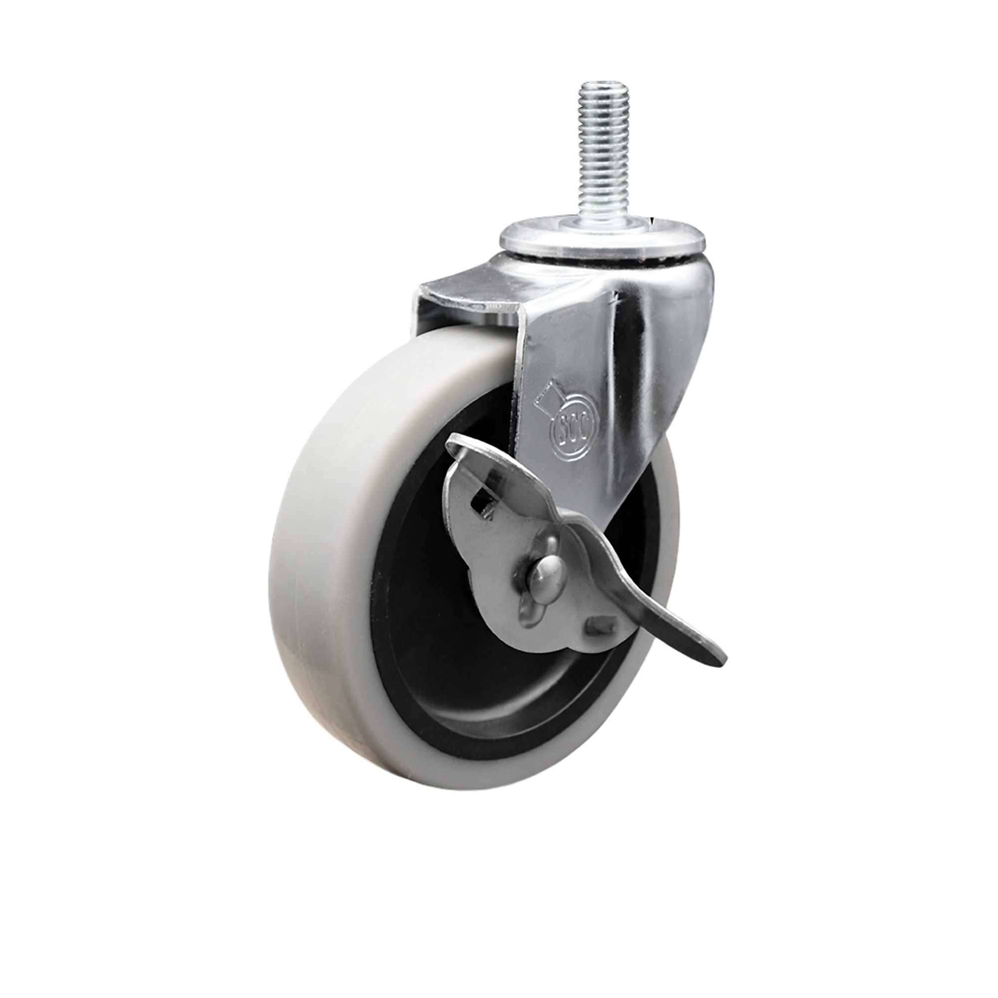 Service Caster, 4Inch Stem Caster, Wheel Diameter 4 in, Caster Type Swivel, Package (qty.) 1, Model SCC-TS05S410-TPRS-SLB-M1015