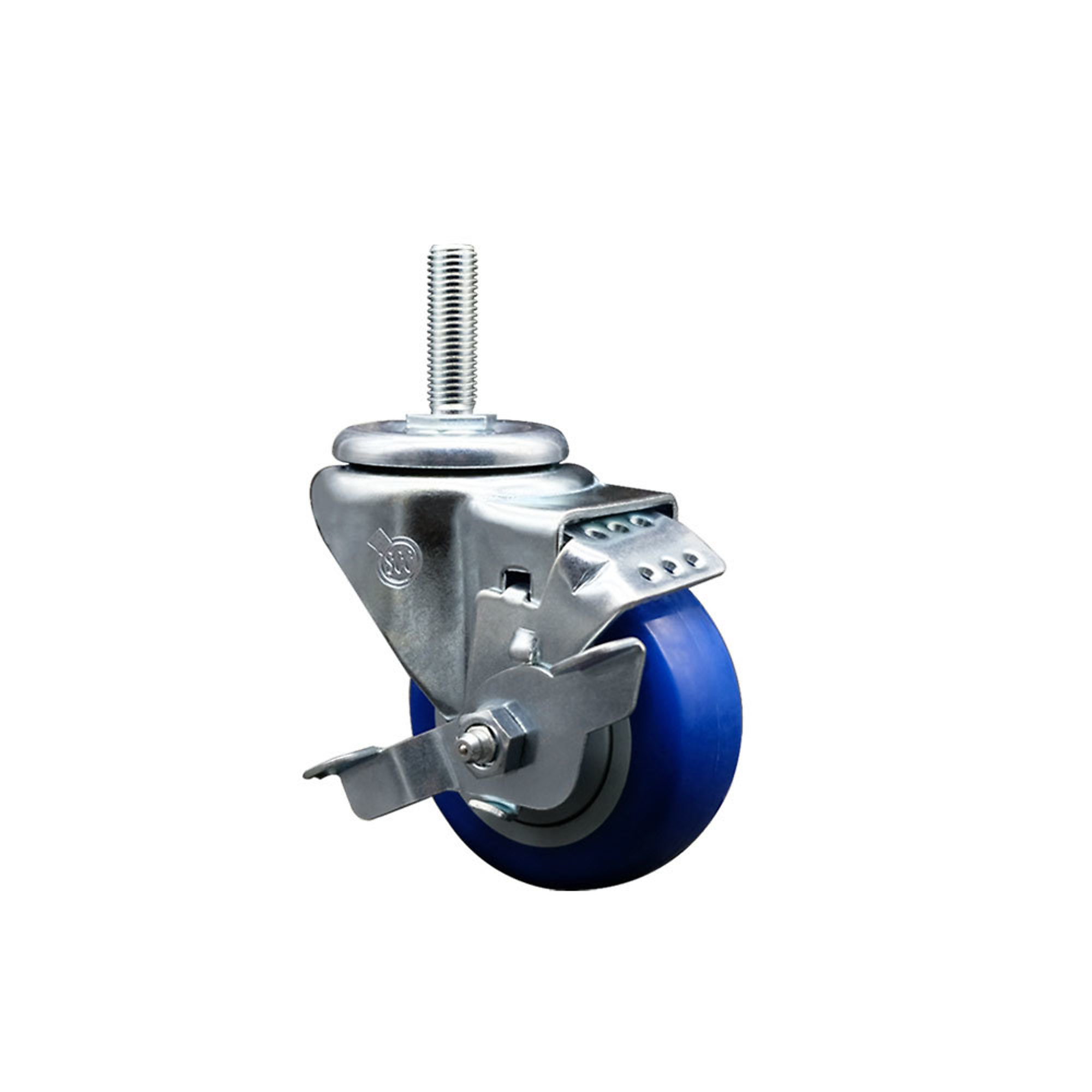 Service Caster, 3Inch x 1 1/4Inch Stem Caster, Wheel Diameter 3 in, Caster Type Swivel, Package (qty.) 1, Model SCC-TS20S314-PPUB-BLUE-TLB-34212