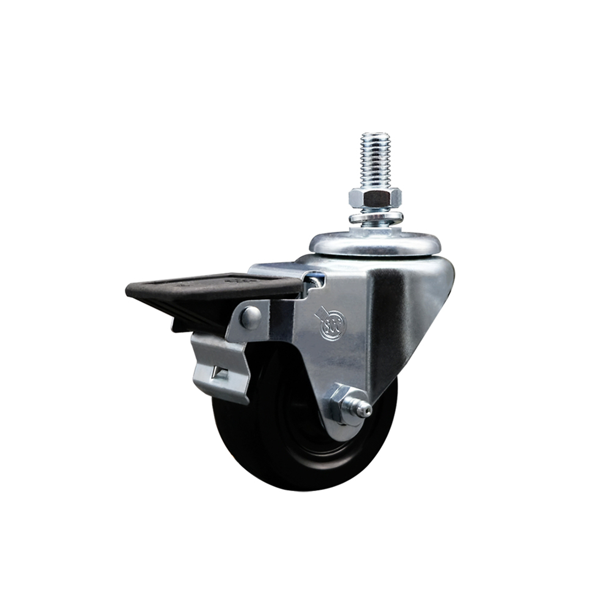 Service Caster, 3Inch x 1 1/4Inch Stem Caster, Wheel Diameter 3 in, Caster Type Swivel, Package (qty.) 1, Model SCC-TS20S314-HRS-PLB-121315