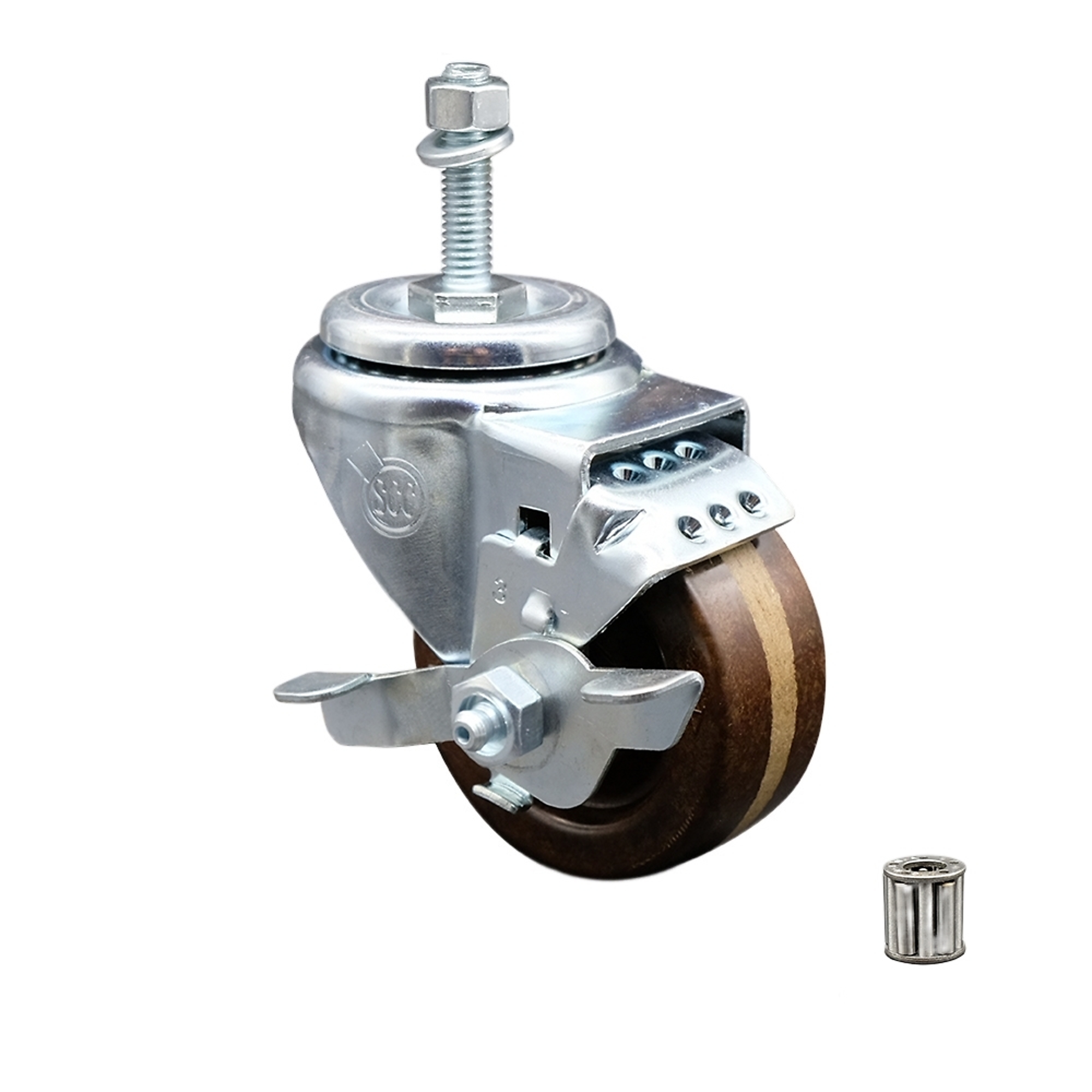 Service Caster, 3Inch x 1 1/4Inch Stem Caster, Wheel Diameter 3 in, Caster Type Swivel, Package (qty.) 1, Model SCC-TS20S314-PHRHT-TLB-381615