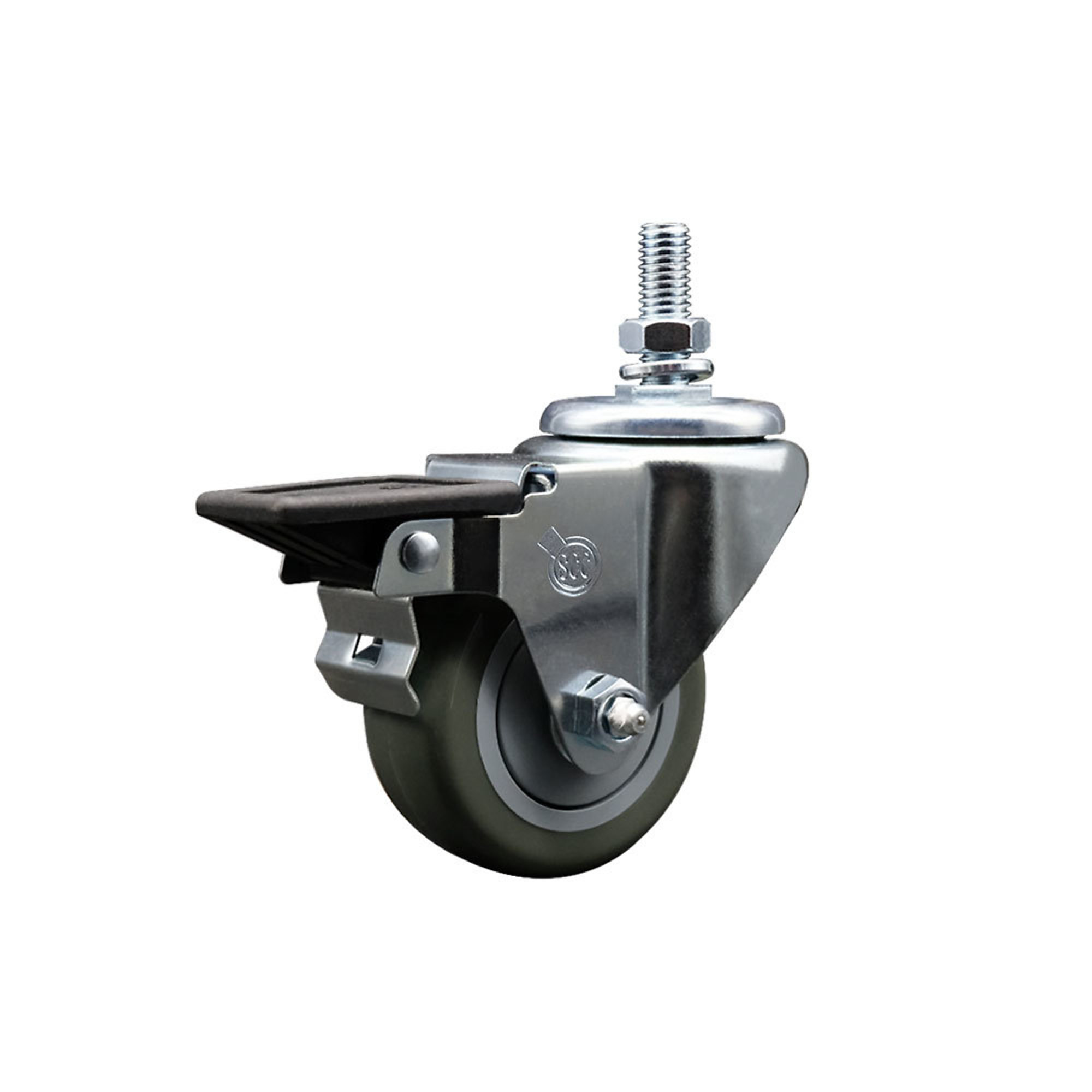 Service Caster, 3Inch x 1 1/4Inch Stem Caster, Wheel Diameter 3 in, Caster Type Swivel, Package (qty.) 1, Model SCC-TS20S314-PPUB-PLB-121315