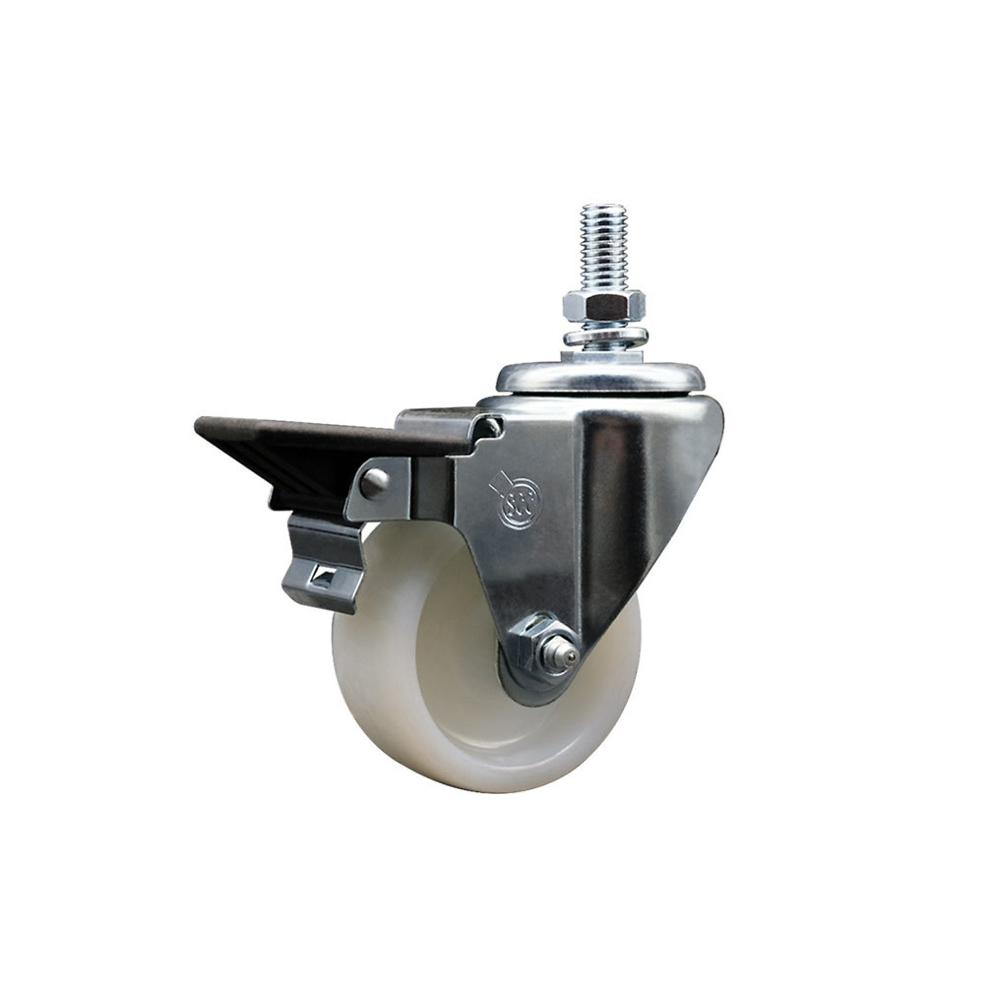 Service Caster, 3Inch x 1 1/4Inch Stem Caster, Wheel Diameter 5 in, Caster Type Swivel, Package (qty.) 1, Model SCC-TS20S314-NYS-PLB-121315