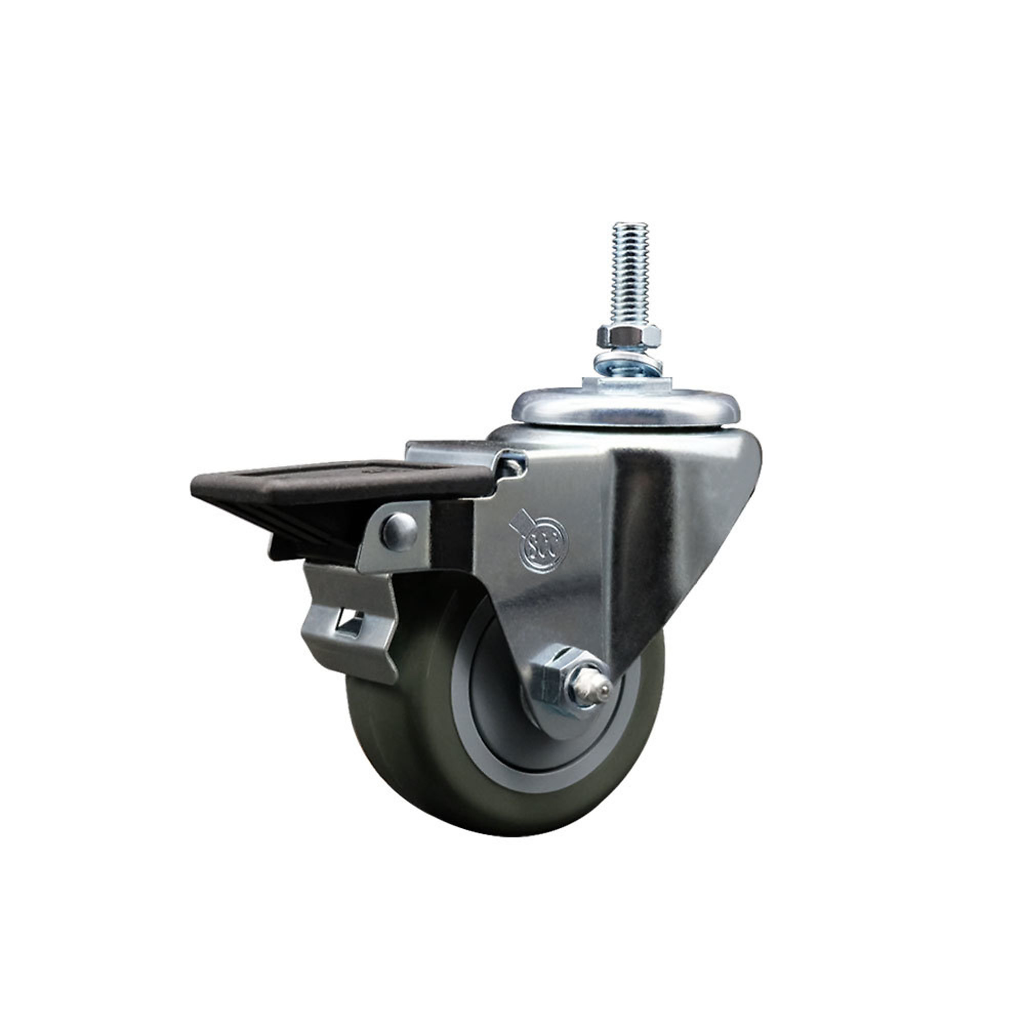 Service Caster, 3Inch x 1 1/4Inch Stem Caster, Wheel Diameter 3 in, Caster Type Swivel, Package (qty.) 1, Model SCC-TS20S314-PPUB-PLB-381615