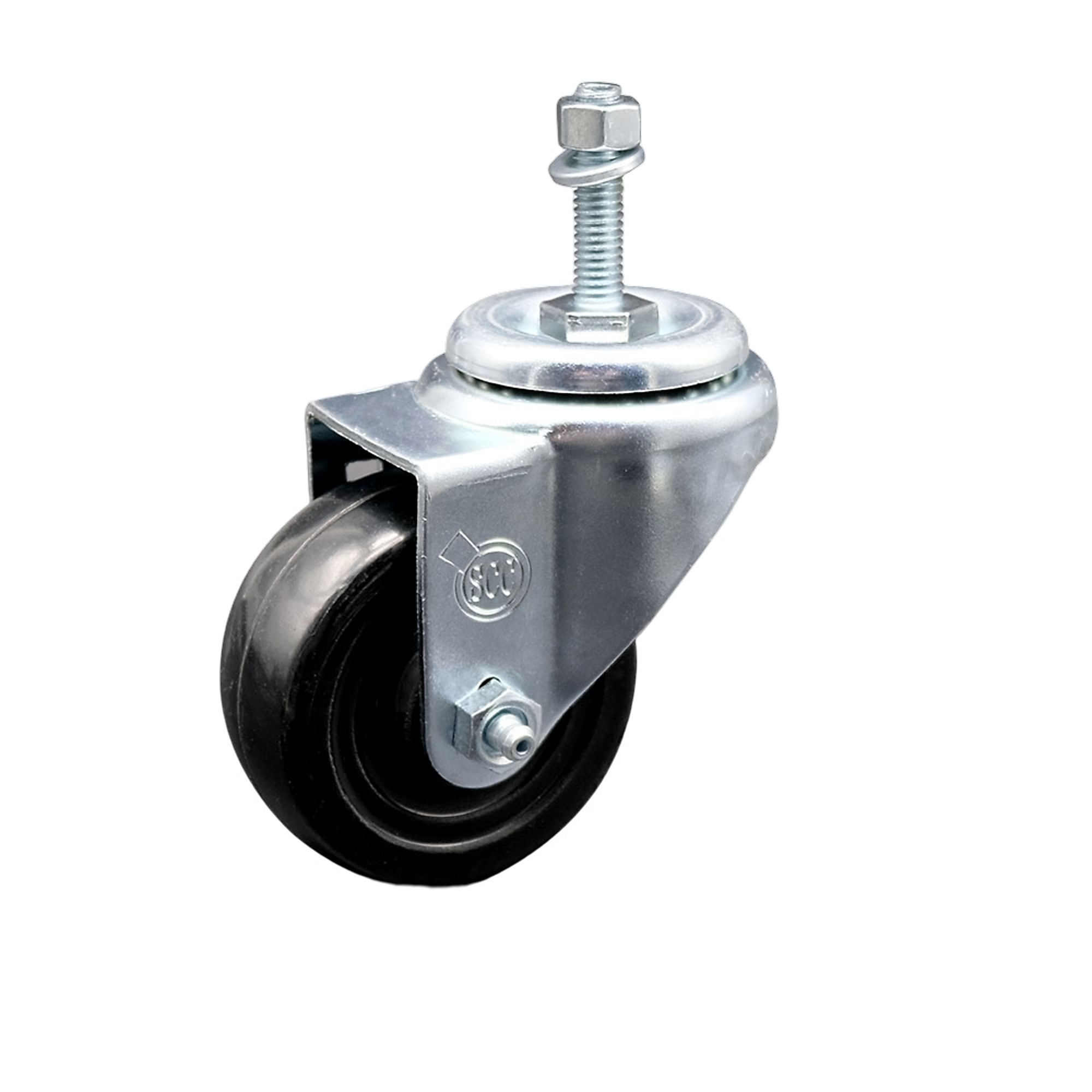 Service Caster, 3Inch x 1 1/4Inch Stem Caster, Wheel Diameter 3 in, Caster Type Swivel, Package (qty.) 1, Model SCC-TS20S314-HRS-381615