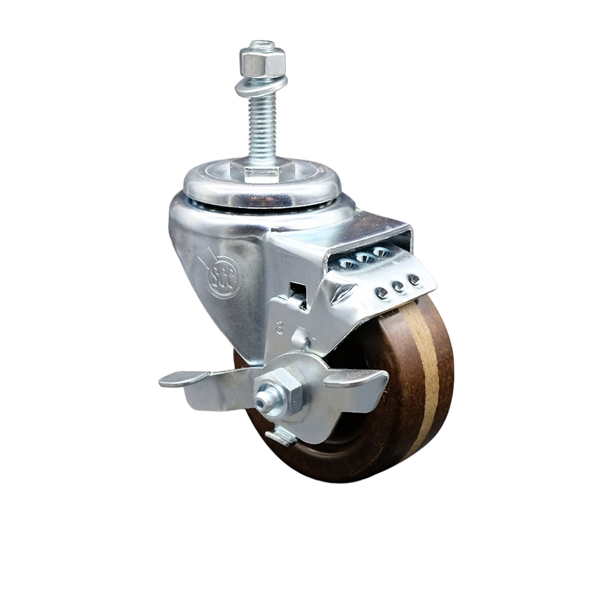 Service Caster, 3Inch x 1 1/4Inch Stem Caster, Wheel Diameter 3 in, Caster Type Swivel, Package (qty.) 1, Model SCC-TS20S314-PHSHT-TLB-M1015