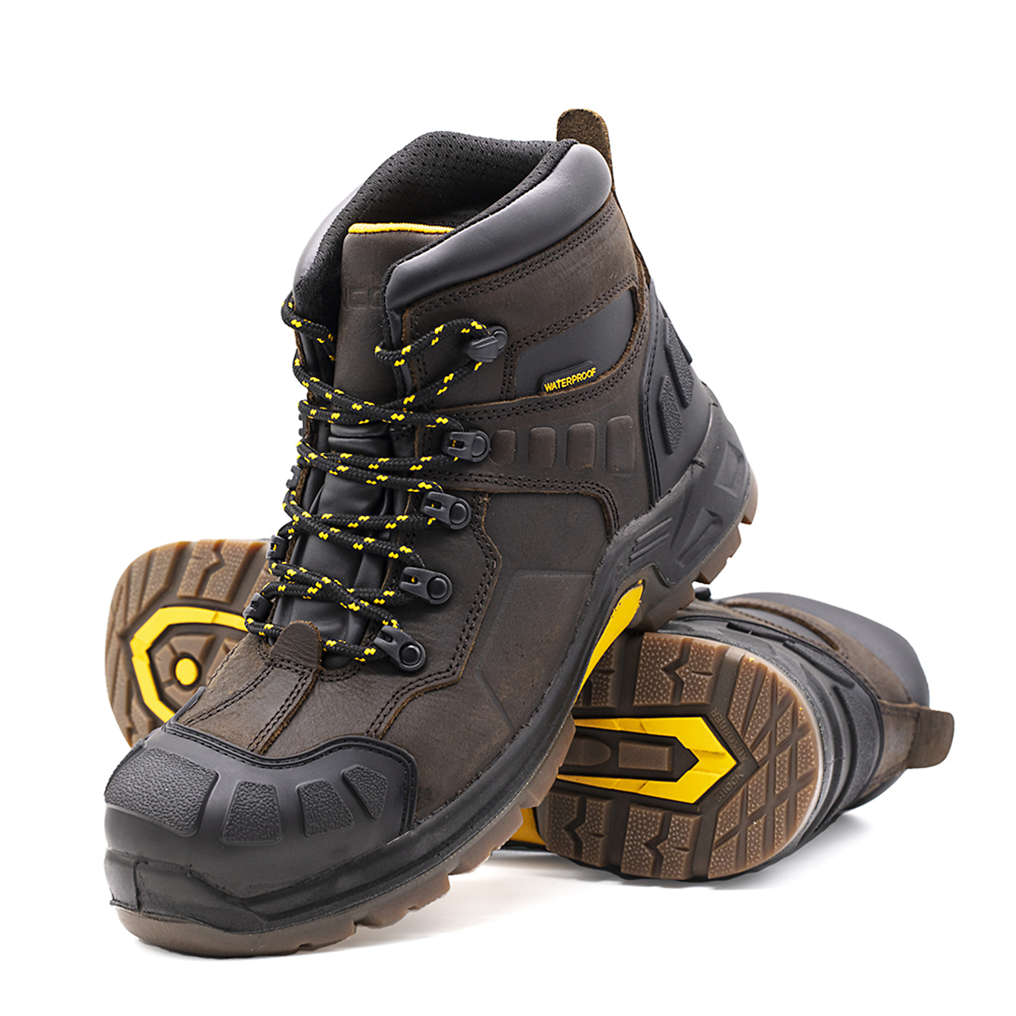 Zanco, Men's Waterproof,Comp toe,EH,Safety boots, Size 12, Width Medium, Color BROWN, Model 8233-02-12