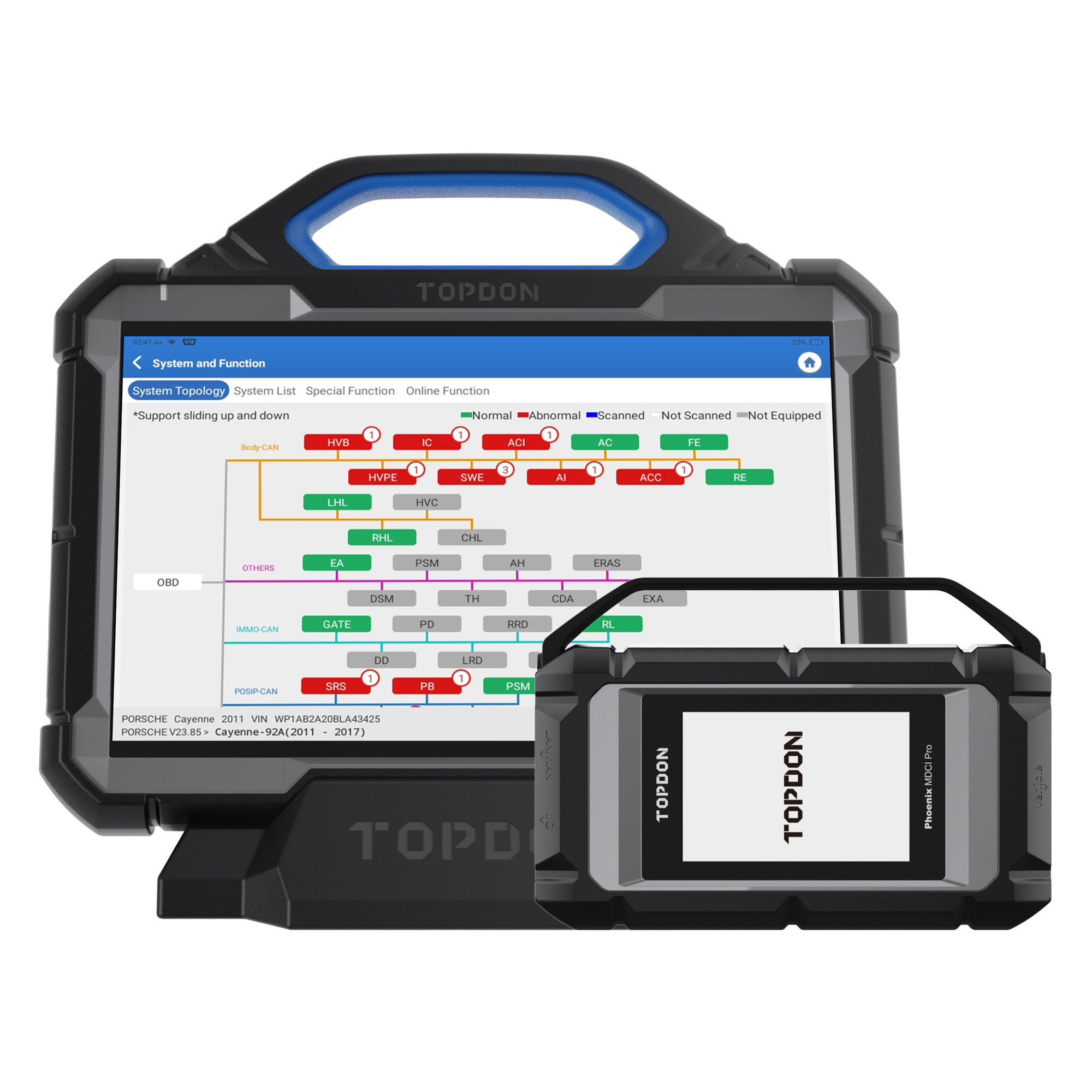 TOPDON, Diagnostic scanner with maximized capabilities., Model Phoenix Max Basic