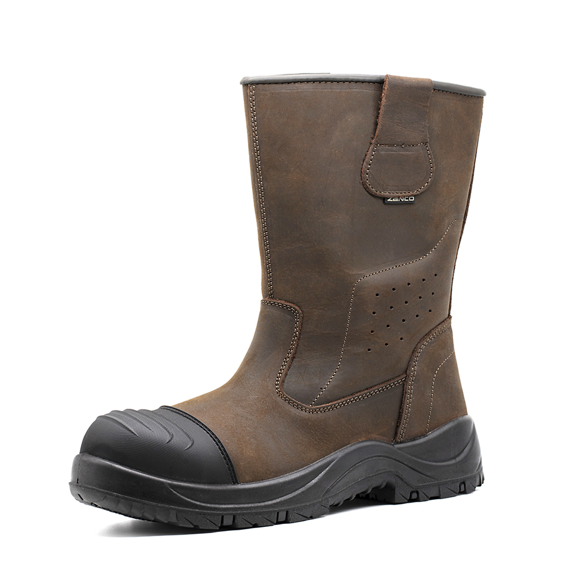 Zanco, Men's Waterproof,Comp toe,EH,Safety boots, Size 7, Width Medium, Color BROWN, Model 12317-02-7