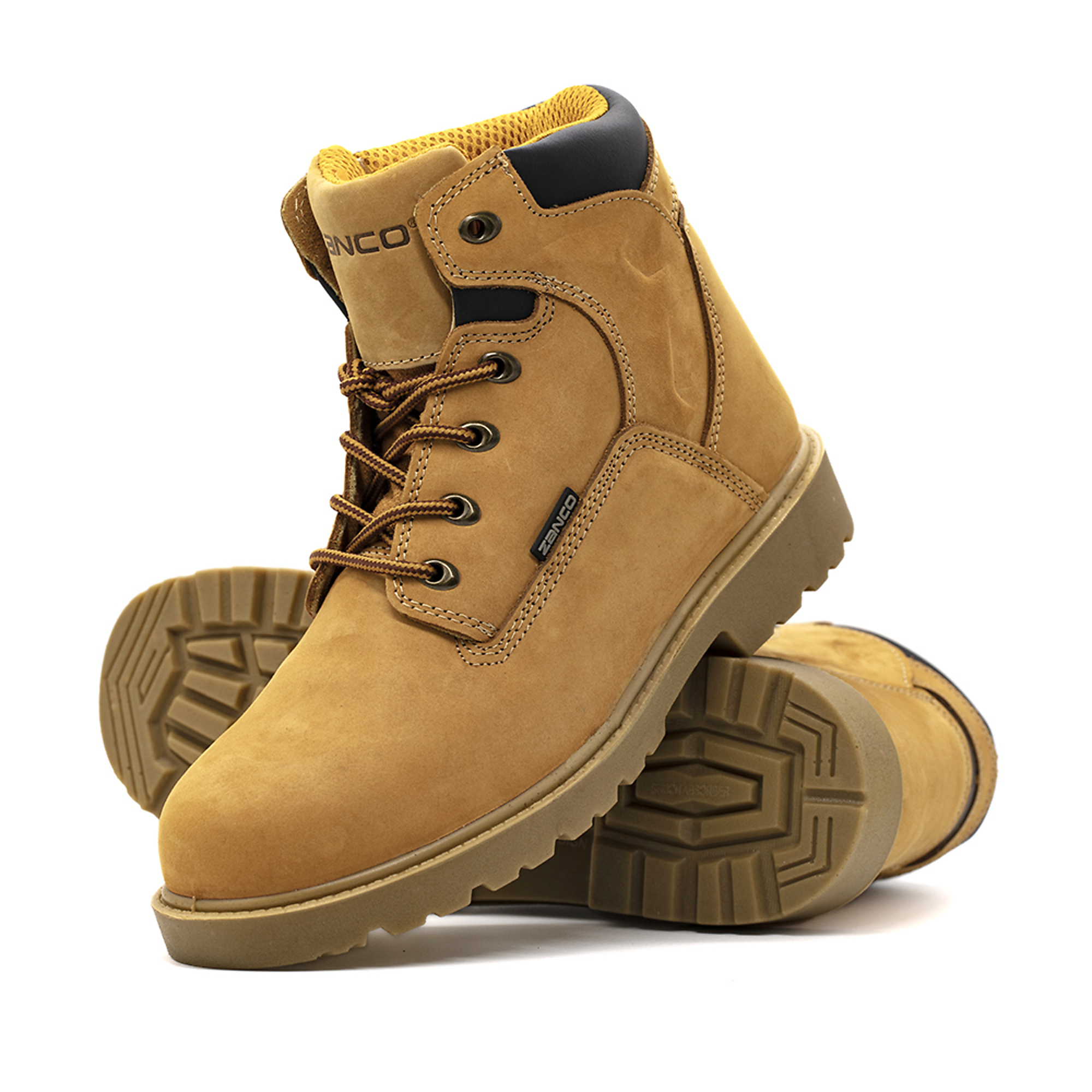 Zanco, Men's Waterproof,Steel toe,EH,Safety boots, Size 9 1/2, Width Medium, Color WHEAT, Model 7681-SE-9.5