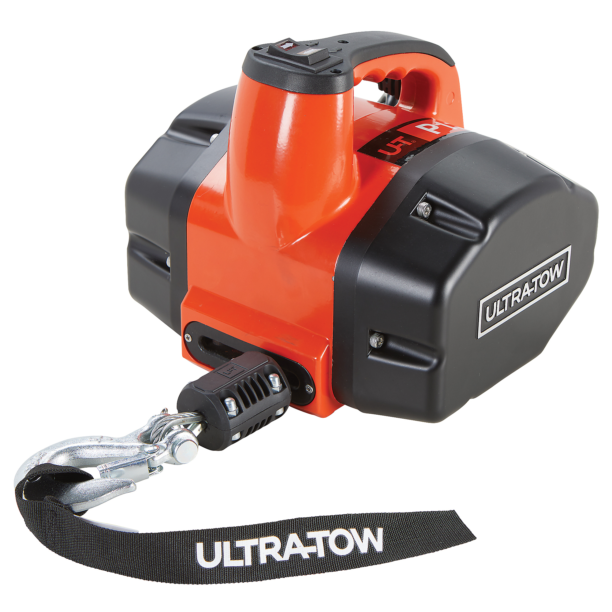 Ultra-Tow Portable Electric Winch, 120V, 1100lb. Horizontal + Vertical Capacity, Steel Cable, Brushless Motor