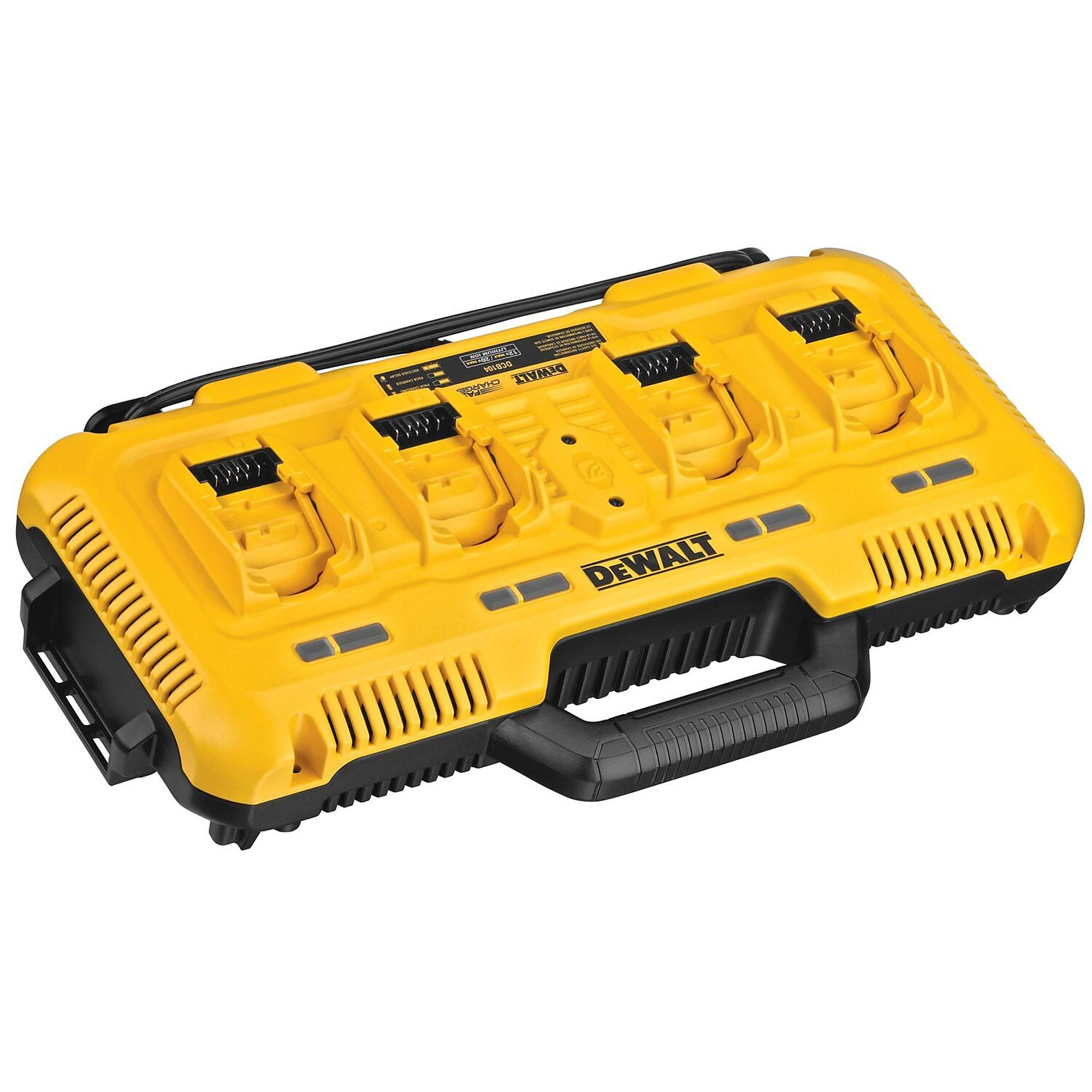 DEWALT, 20V MAX** Charger, 4-Port, Rapid Charge, Model DCB104