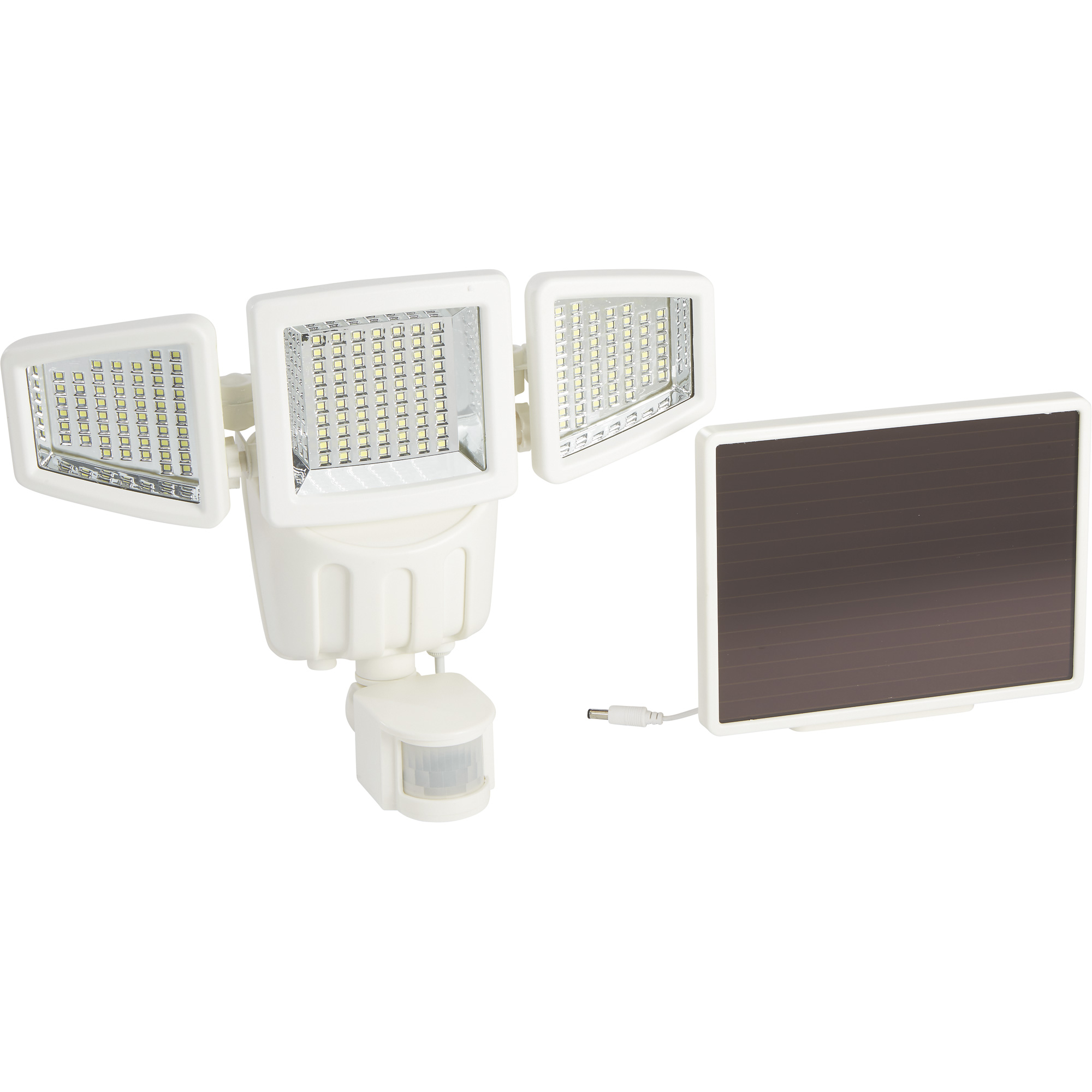 Ironton Triple Head Motion Sensor LED Solar Light â 1000 Lumens, 182 LEDs