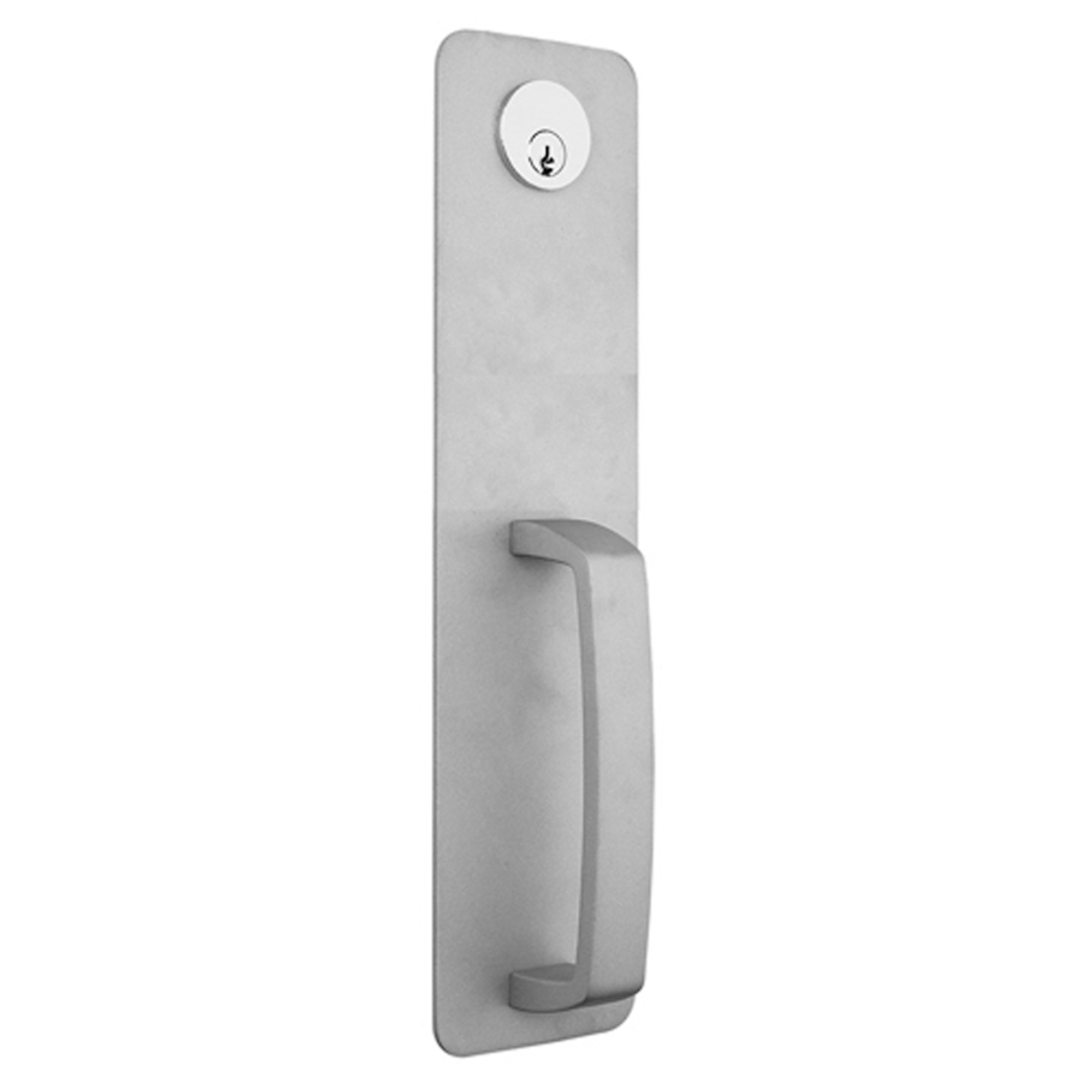 Global Door Controls, Aluminum Night Latch Handleset Trim for Exit Devices, Max. Fits Door Width 48 in, MInch Fits Door Width 30 in, Model TH1100-