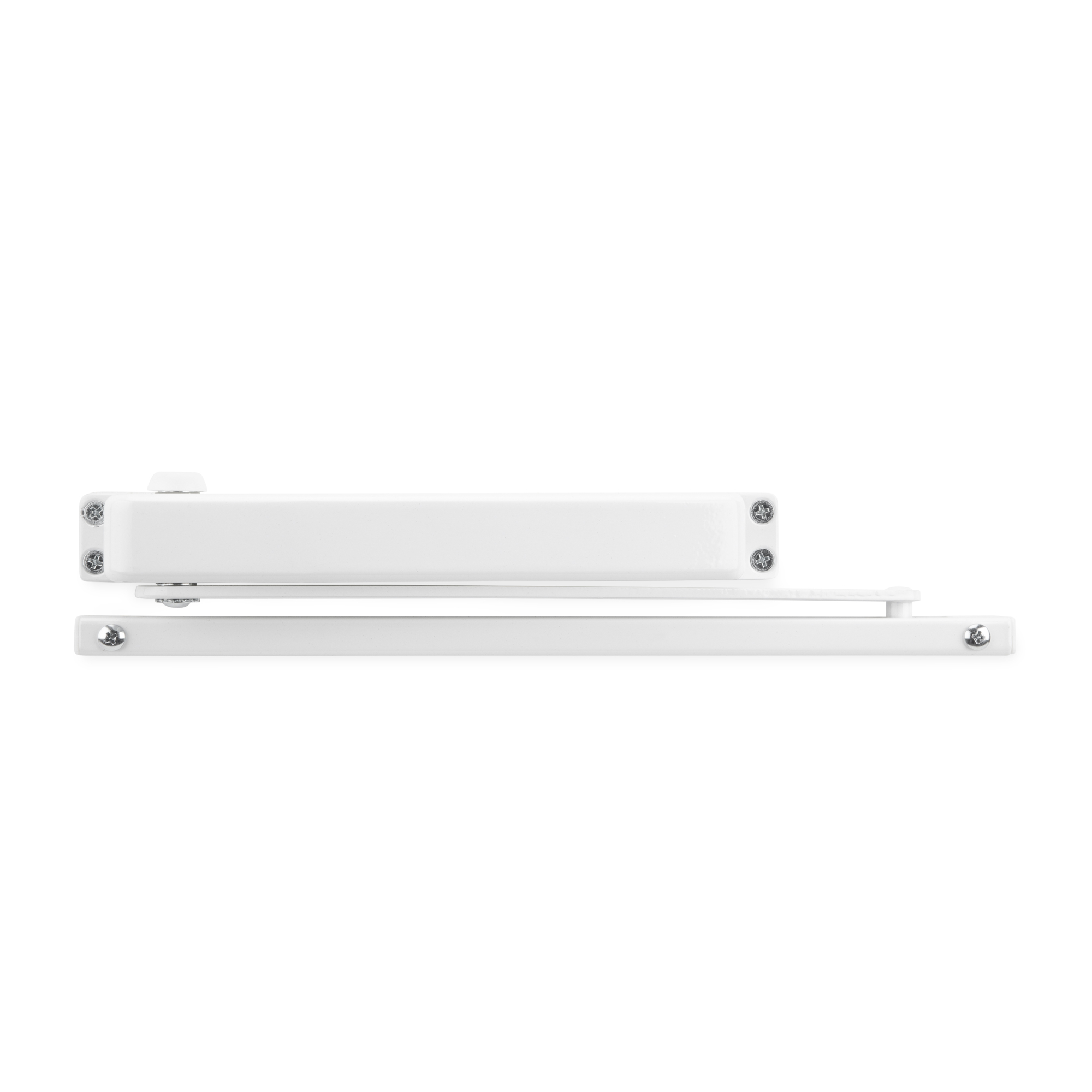 Global Door Controls, Residential Hold Open Mini Door Closer in White, Load Capacity 150 lb, Model TC901-HO-WH