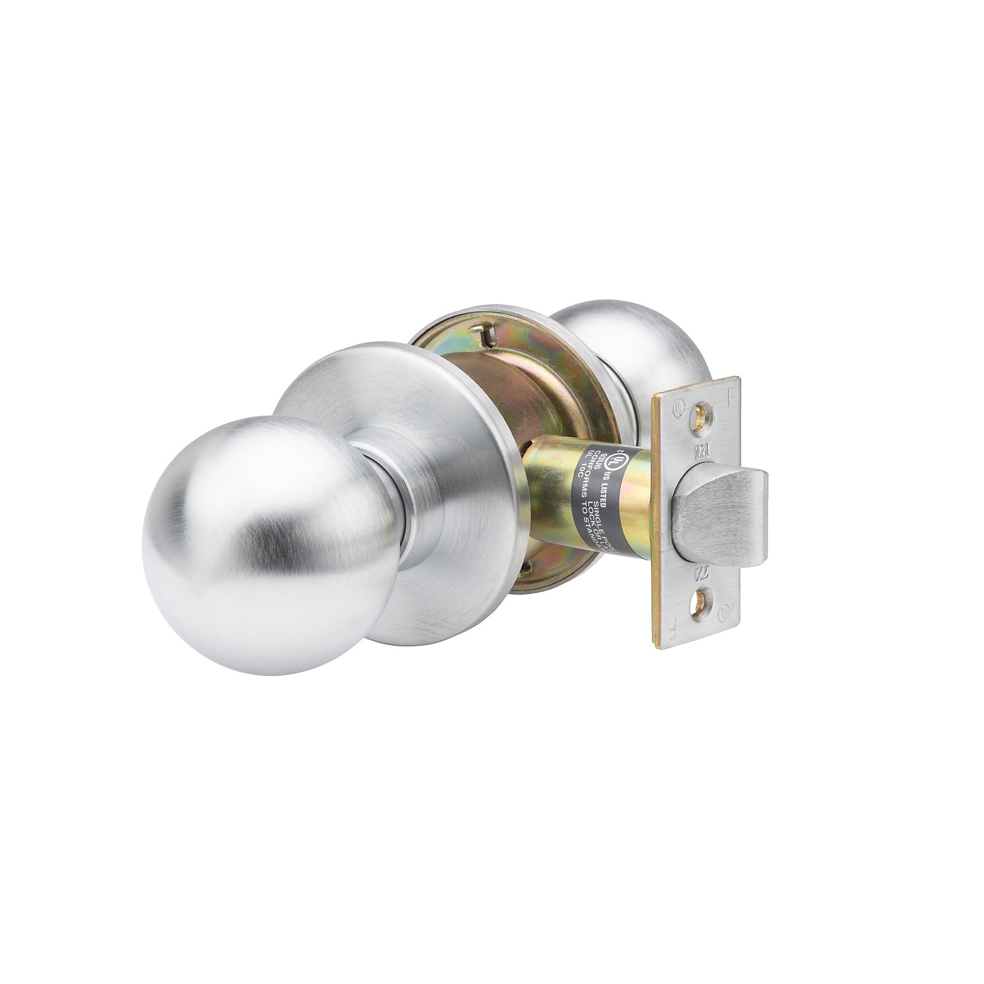 Trans Atlantic, Commercial Cylindrical Passage Hall/Closet Door Knob, Model DL-HVB10-US32D