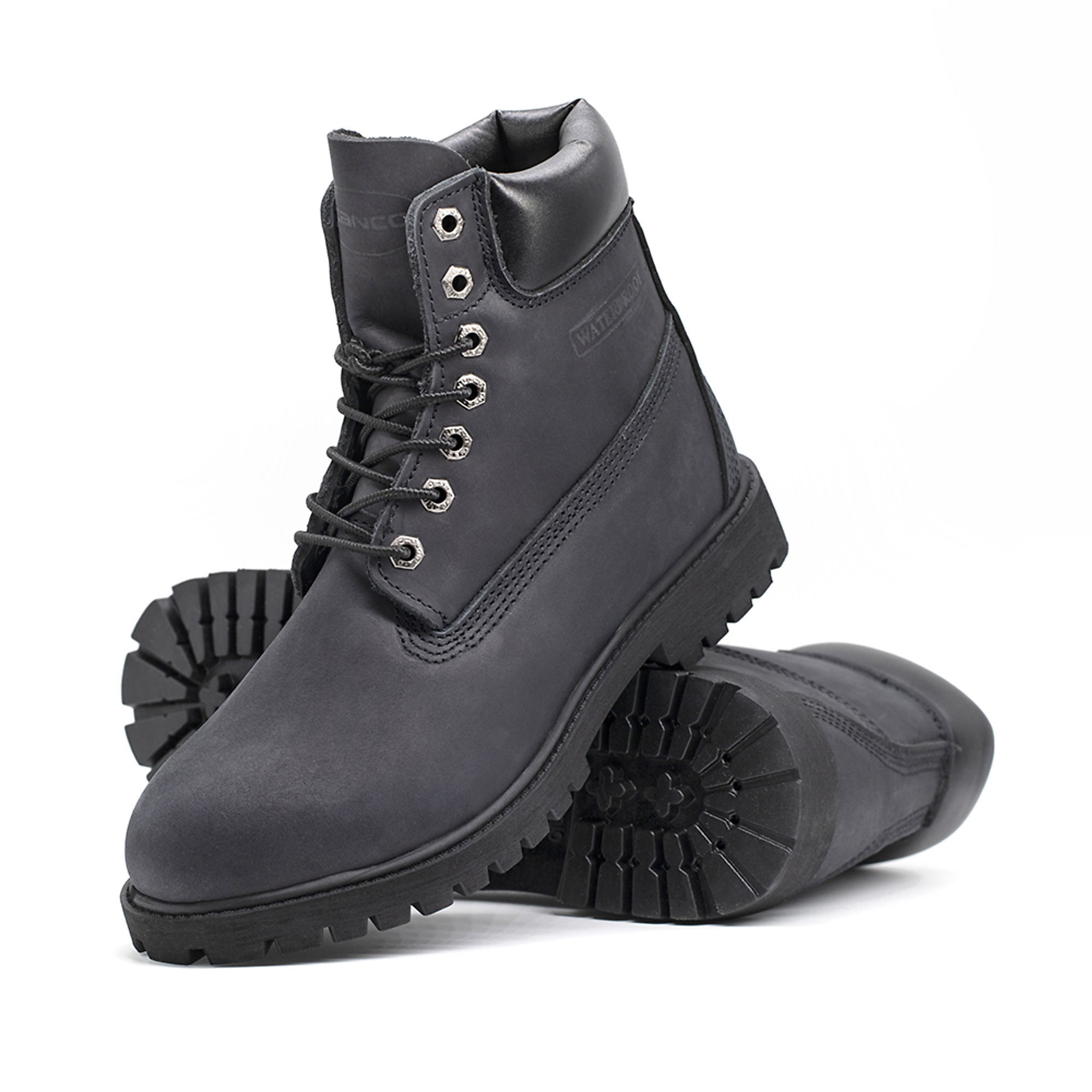 Zanco, Men's 6Inch,Waterproof, Nubuck,Work boots, Size 12, Width Medium, Color BLACK, Model 1066-12