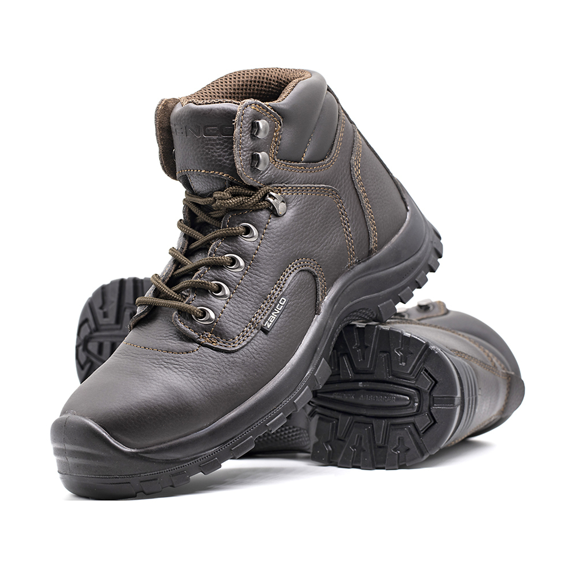 Zanco, Men's Waterproof,Steel toe,EH,Safety boots, Size 10, Width Medium, Color BROWN, Model 7668-SE-10