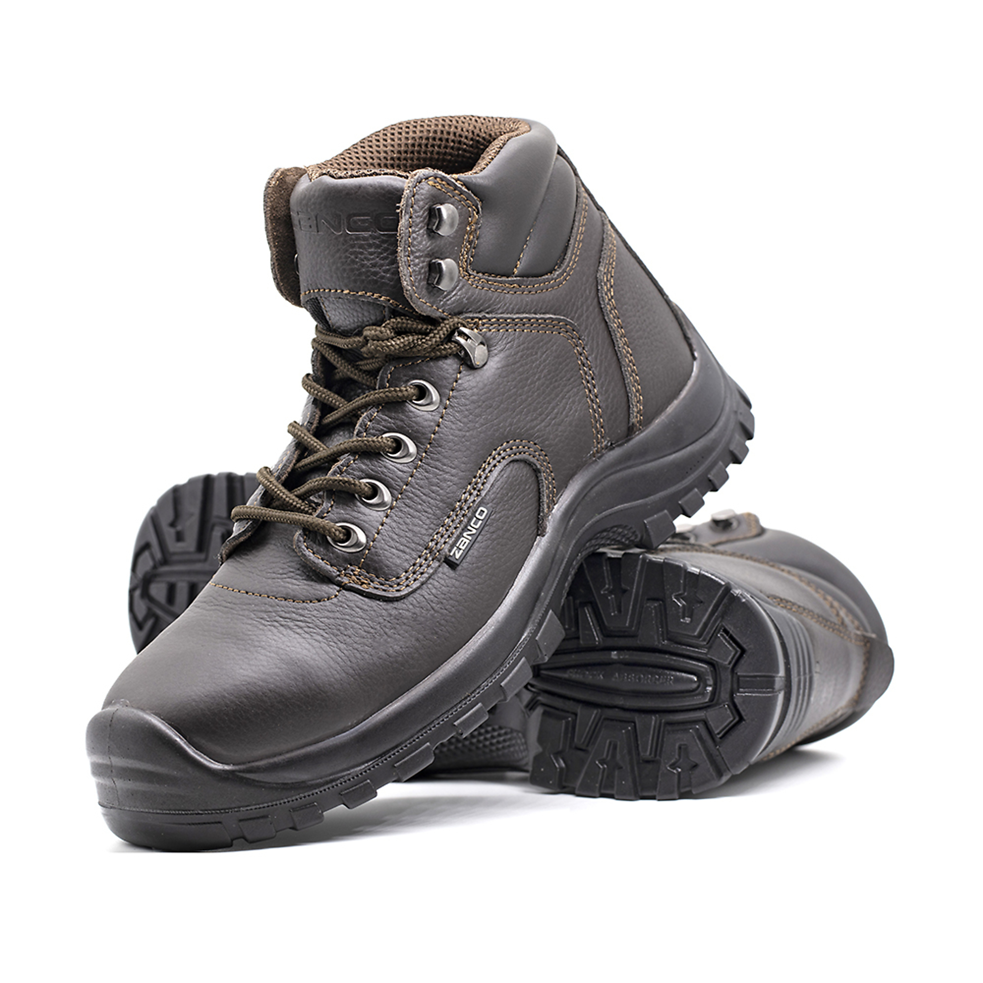 Zanco, Men's Waterproof,Steel toe,EH,Safety boots, Size 7, Width Medium, Color BROWN, Model 7668-SE-7
