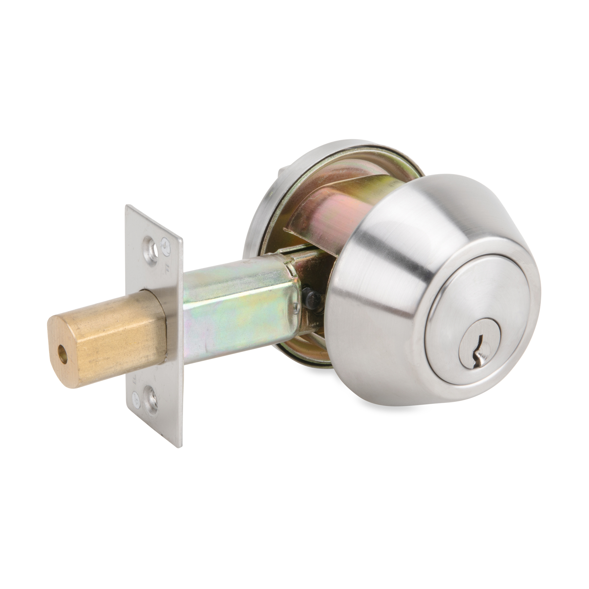 Global Door Controls, GLC Series Brushed Chome Grade 2 Single Cylinder Deadbolt, Model GLC560UL-626