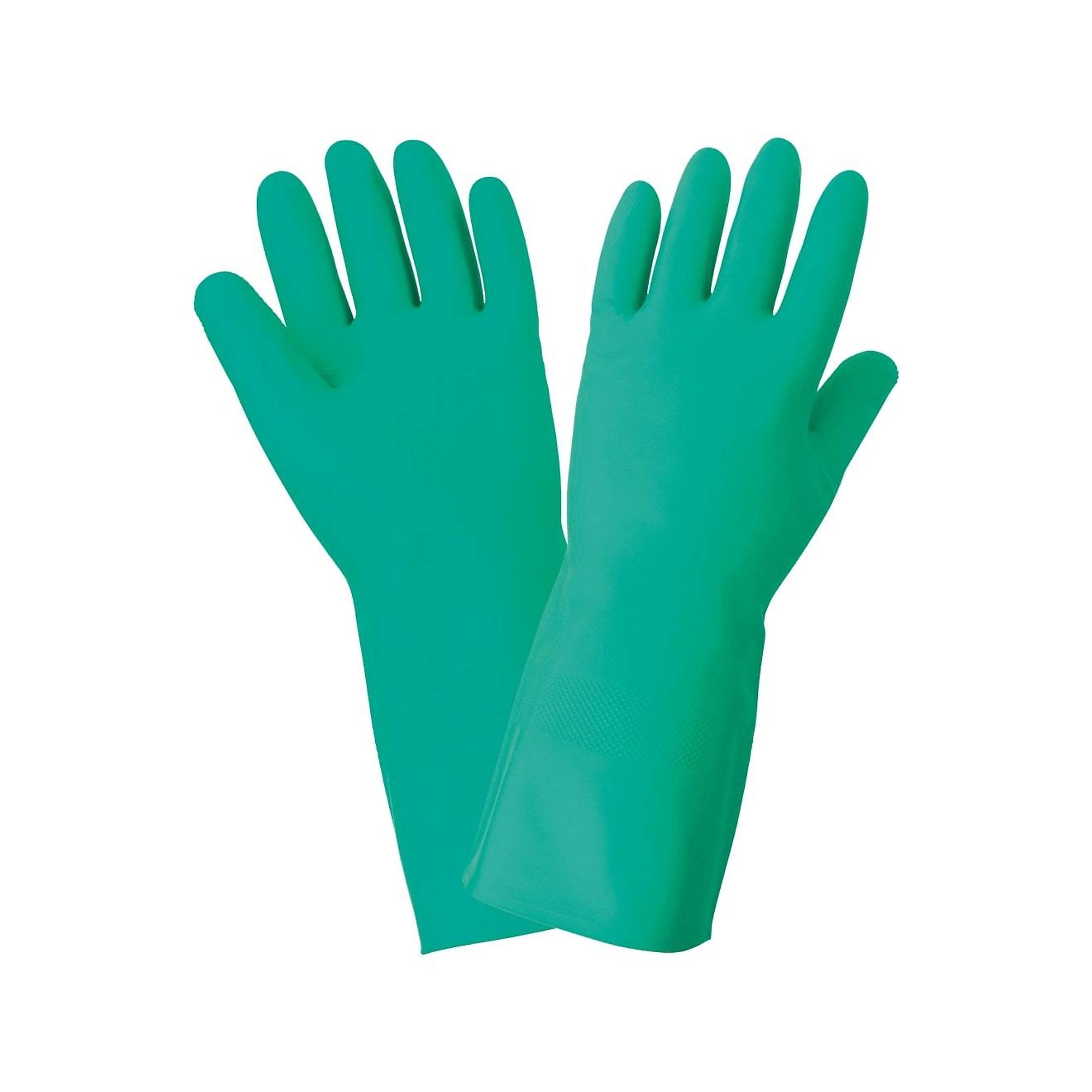 FrogWear, 12-Mil, 13Inch, Unlined, Nitrile Diamond Grip Gloves - 12 Pairs, Size 2XL, Color Green, Included (qty.) 12 Model 515-11(2XL)