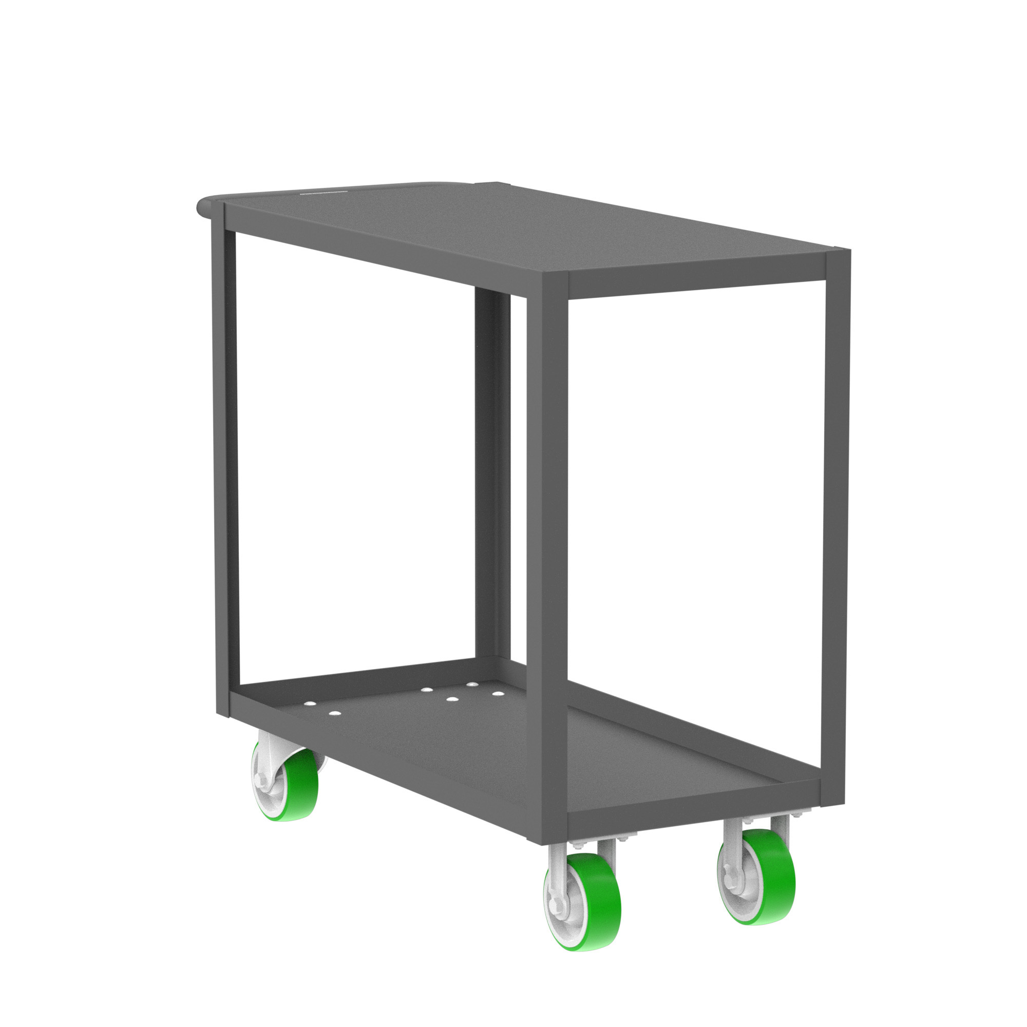 Valley Craft, 2-Shelf Utility Cart, Flat Top, Total Capacity 2000 lb, Shelves (qty.) 2, Material Steel, Model F89183GYPY