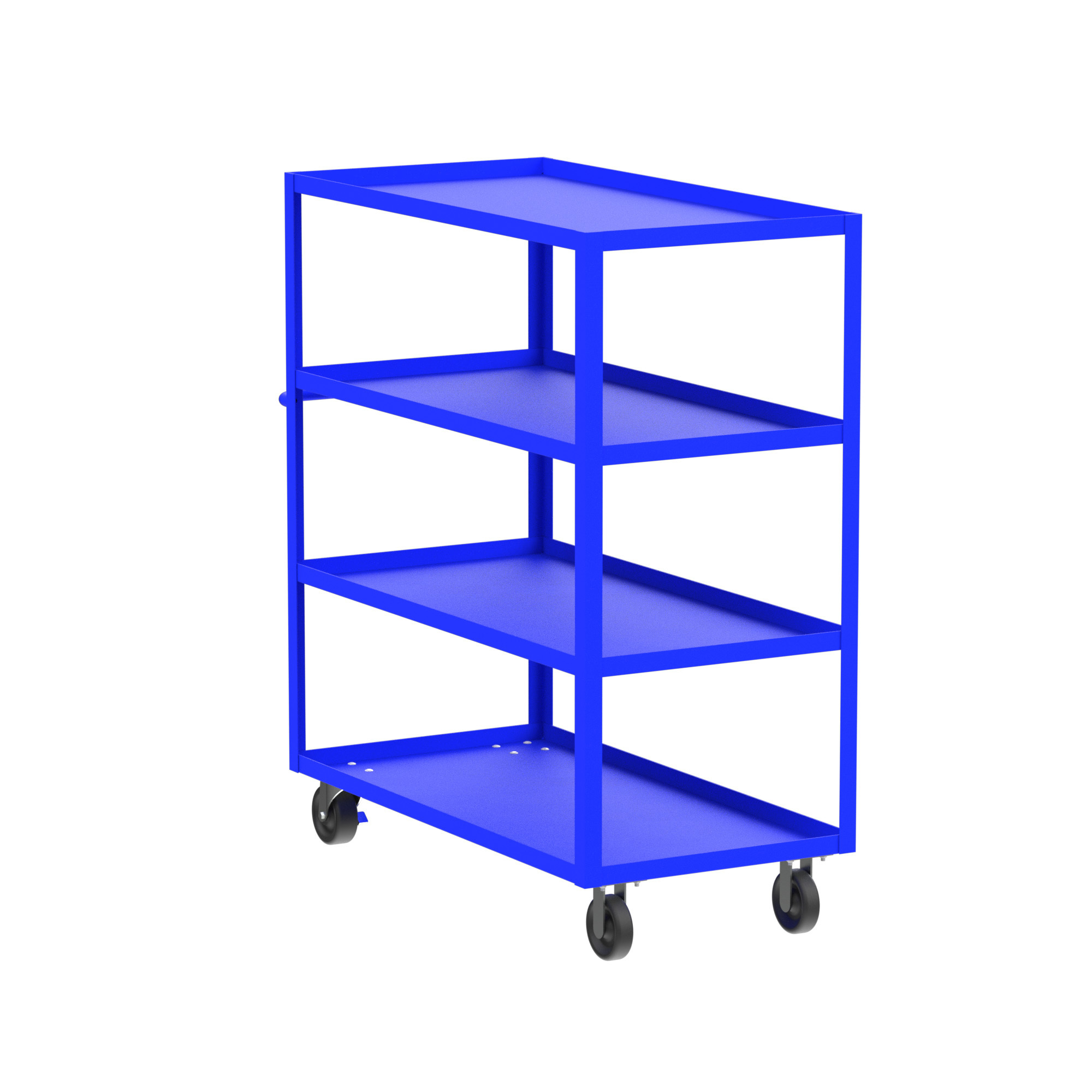 Valley Craft, 4-Shelf Utility Cart, Lipped Top, Total Capacity 3600 lb, Shelves (qty.) 4, Material Steel, Model F89170BUPH