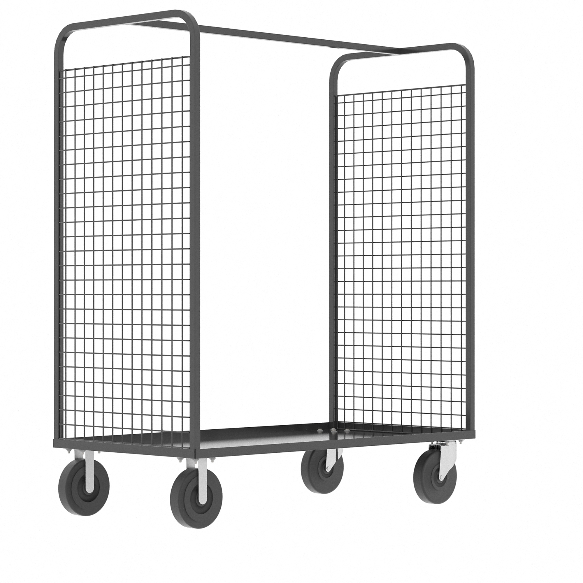 Valley Craft, 2-Sided Stock Picking Cage Cart, Total Capacity 1600 lb, Material Steel, Model F89254VCGY