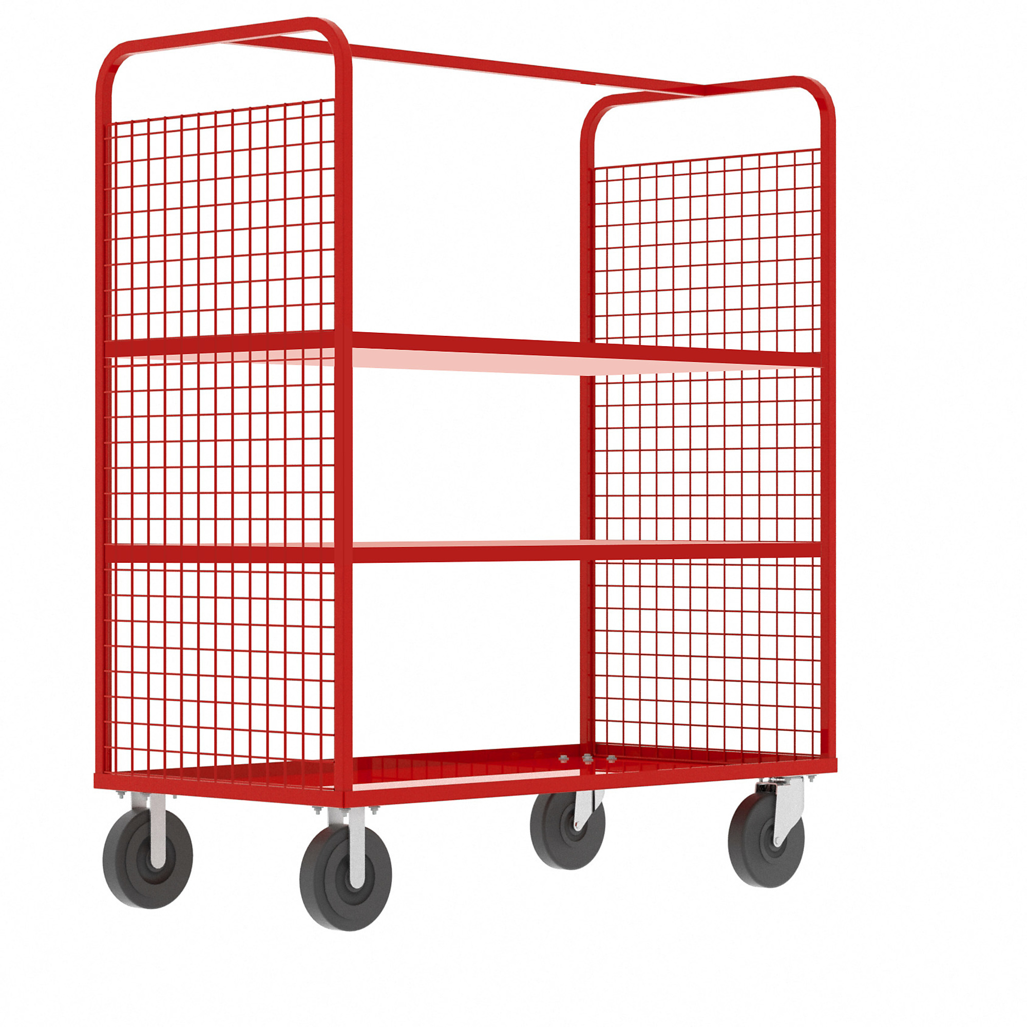 Valley Craft, 2-Sided Stock Picking Cage Cart, 2 Shelves, Total Capacity 1600 lb, Shelves (qty.) 2, Material Steel, Model F89057VCRD