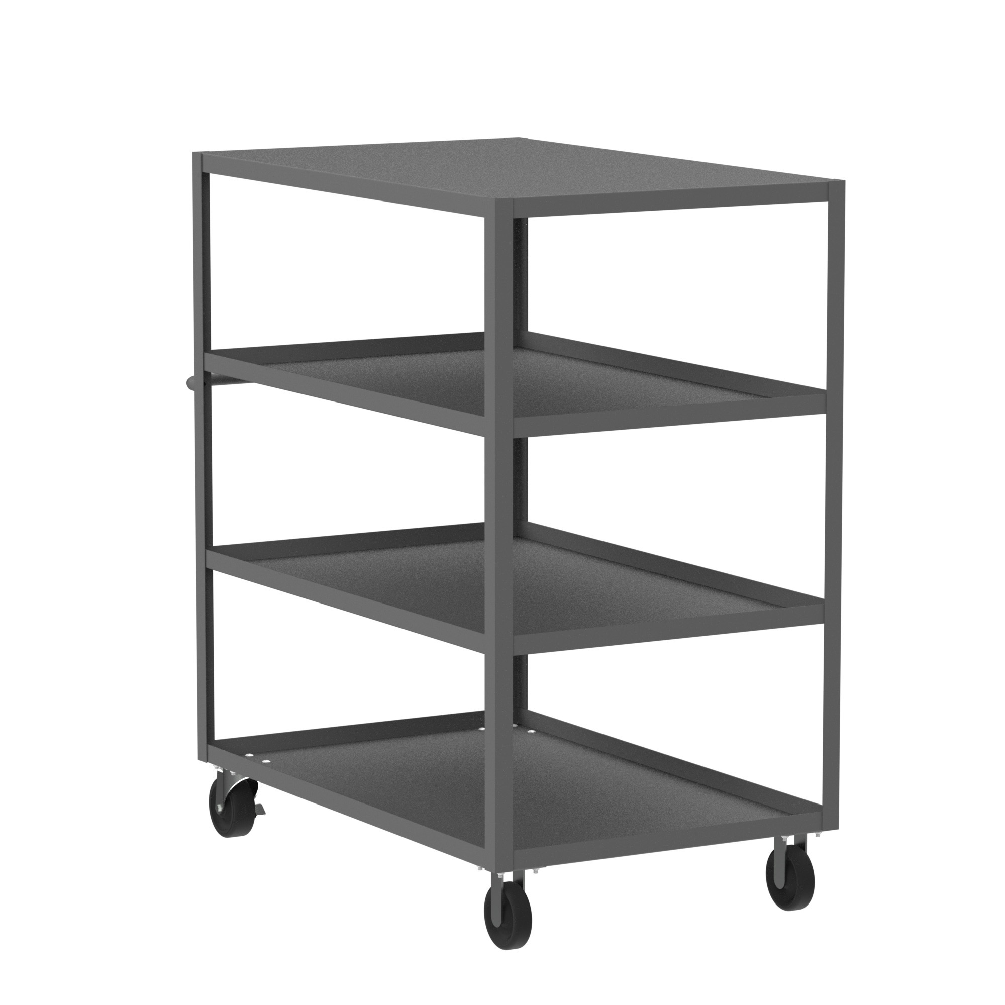 Valley Craft, 4-Shelf Utility Cart, Flat Top, Total Capacity 3600 lb, Shelves (qty.) 4, Material Steel, Model F89246GYPH