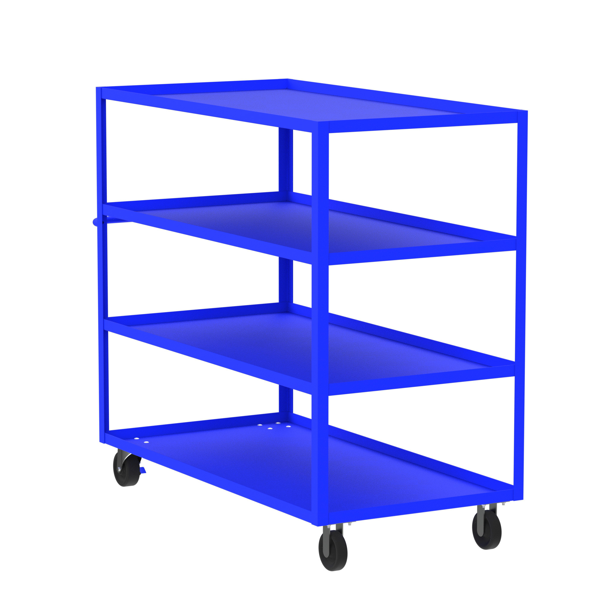 Valley Craft, 4-Shelf Utility Cart, Lipped Top, Total Capacity 3600 lb, Shelves (qty.) 4, Material Steel, Model F89168BUPH