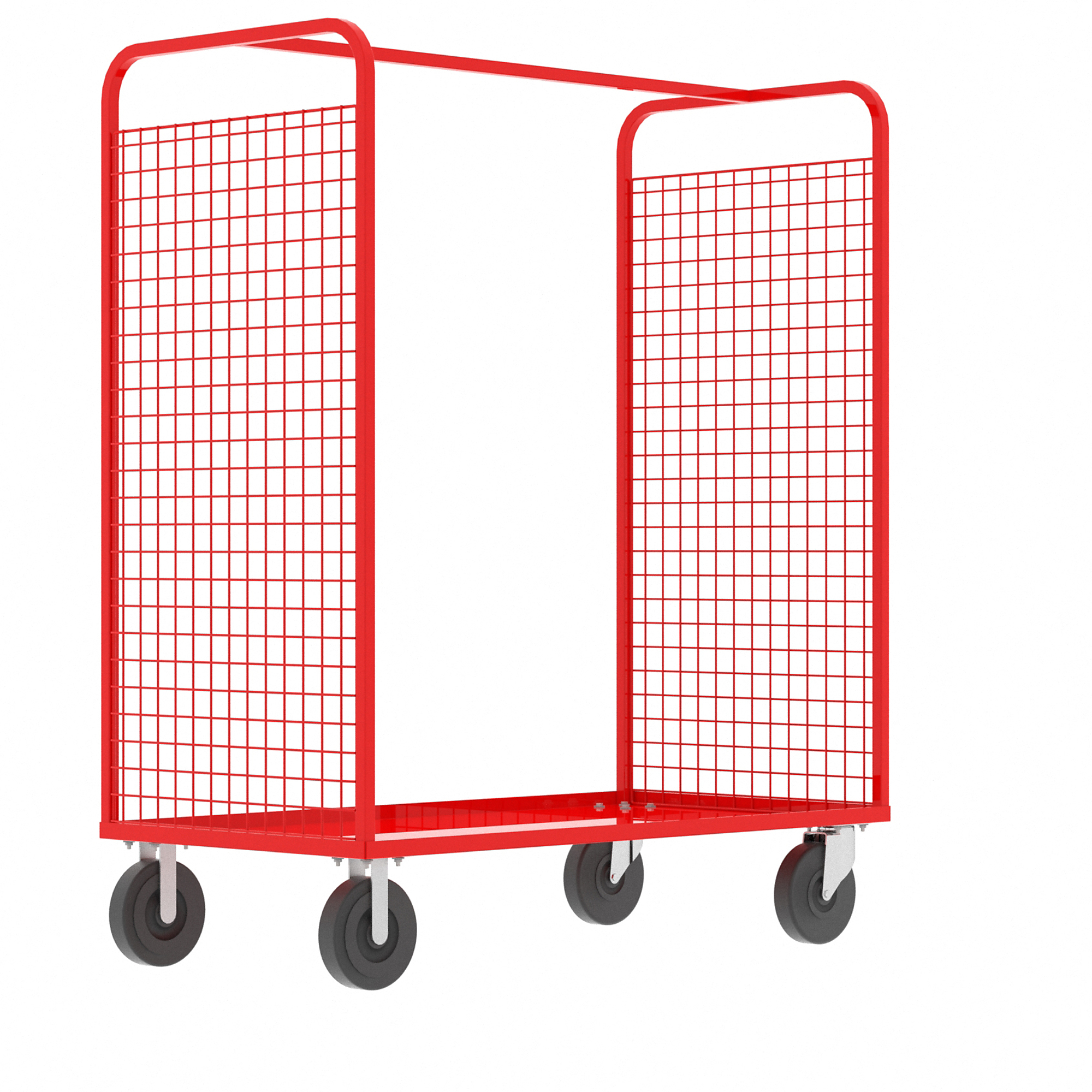 Valley Craft, 2-Sided Stock Picking Cage Cart, Total Capacity 1600 lb, Material Steel, Model F89254VCRD