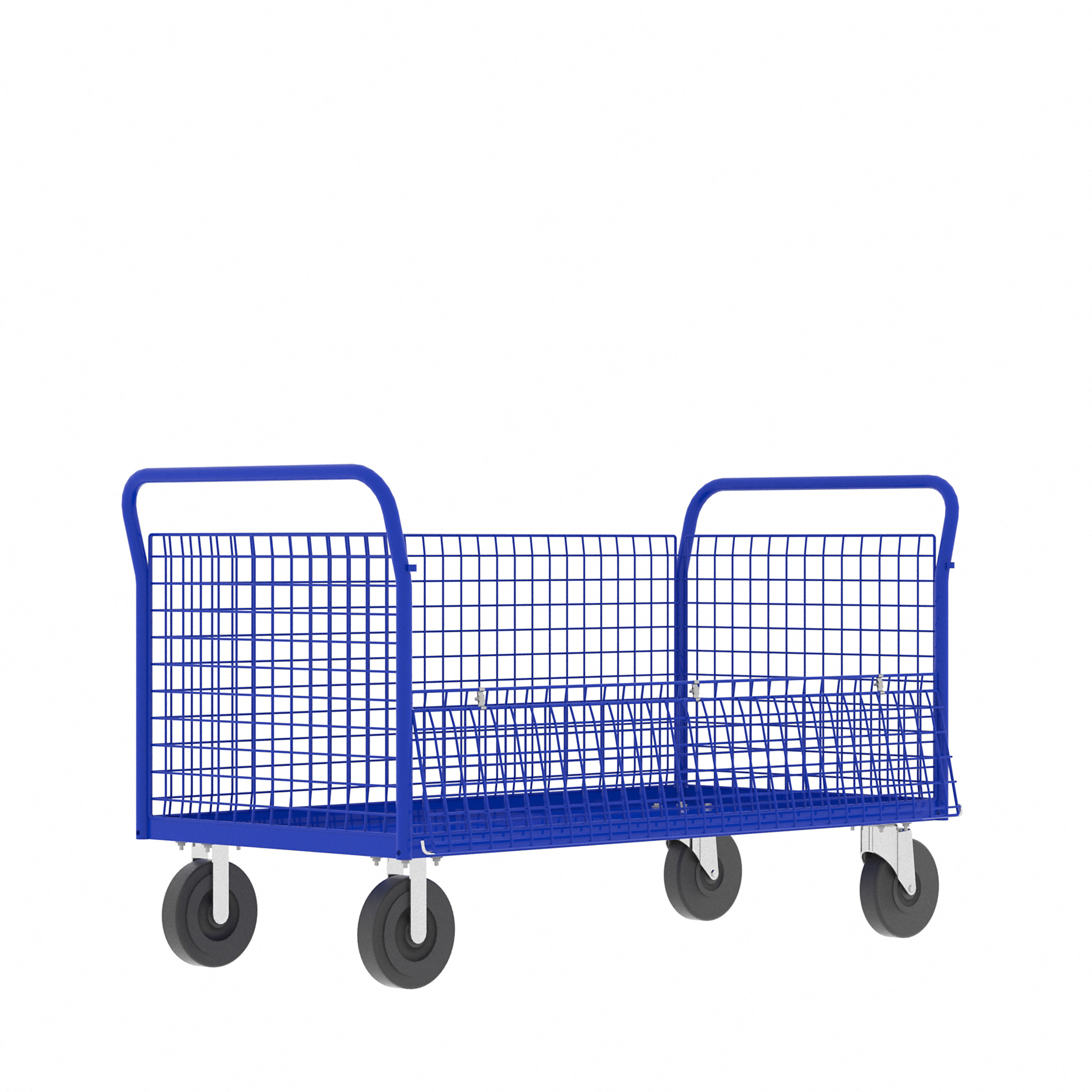 Valley Craft, 4-Sided Platform Cage Cart, Total Capacity 2000 lb, Material Steel, Model F80119VCBL