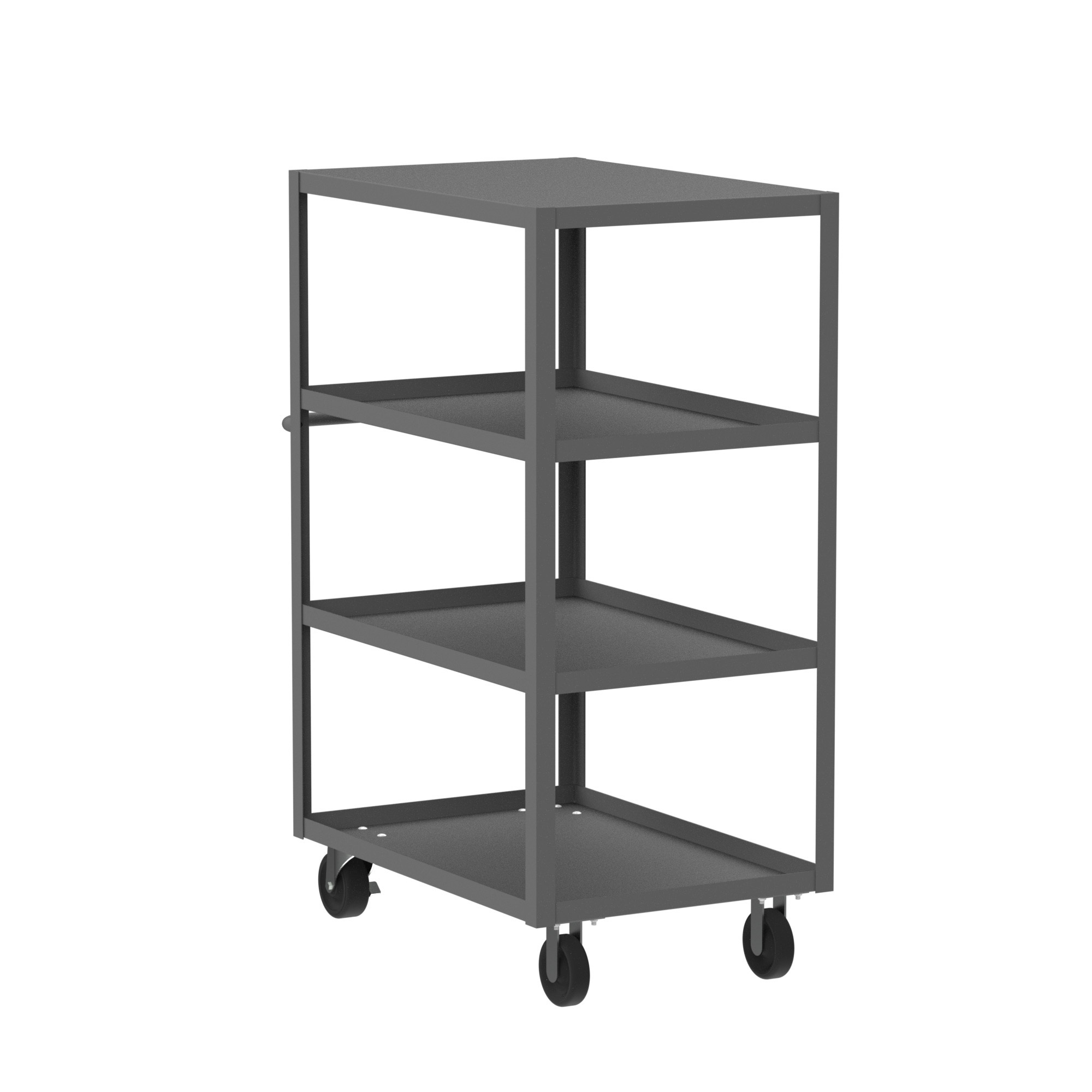 Valley Craft, 4-Shelf Utility Cart, Flat Top, Total Capacity 3600 lb, Shelves (qty.) 4, Material Steel, Model F89171GYPH