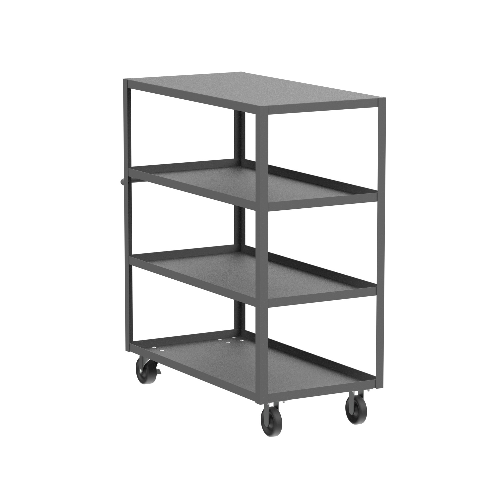 Valley Craft, 4-Shelf Utility Cart, Flat Top, Total Capacity 3600 lb, Shelves (qty.) 4, Material Steel, Model F89169GYPH