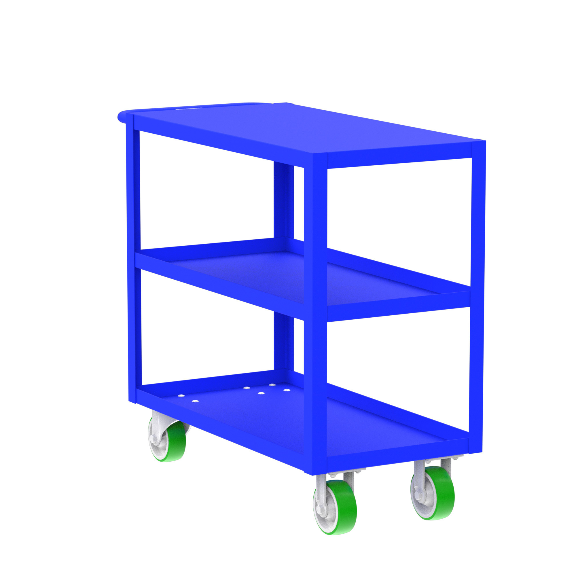 Valley Craft, 3-Shelf Utility Cart, Flat Top, Total Capacity 2000 lb, Shelves (qty.) 3, Material Steel, Model F89177BUPY