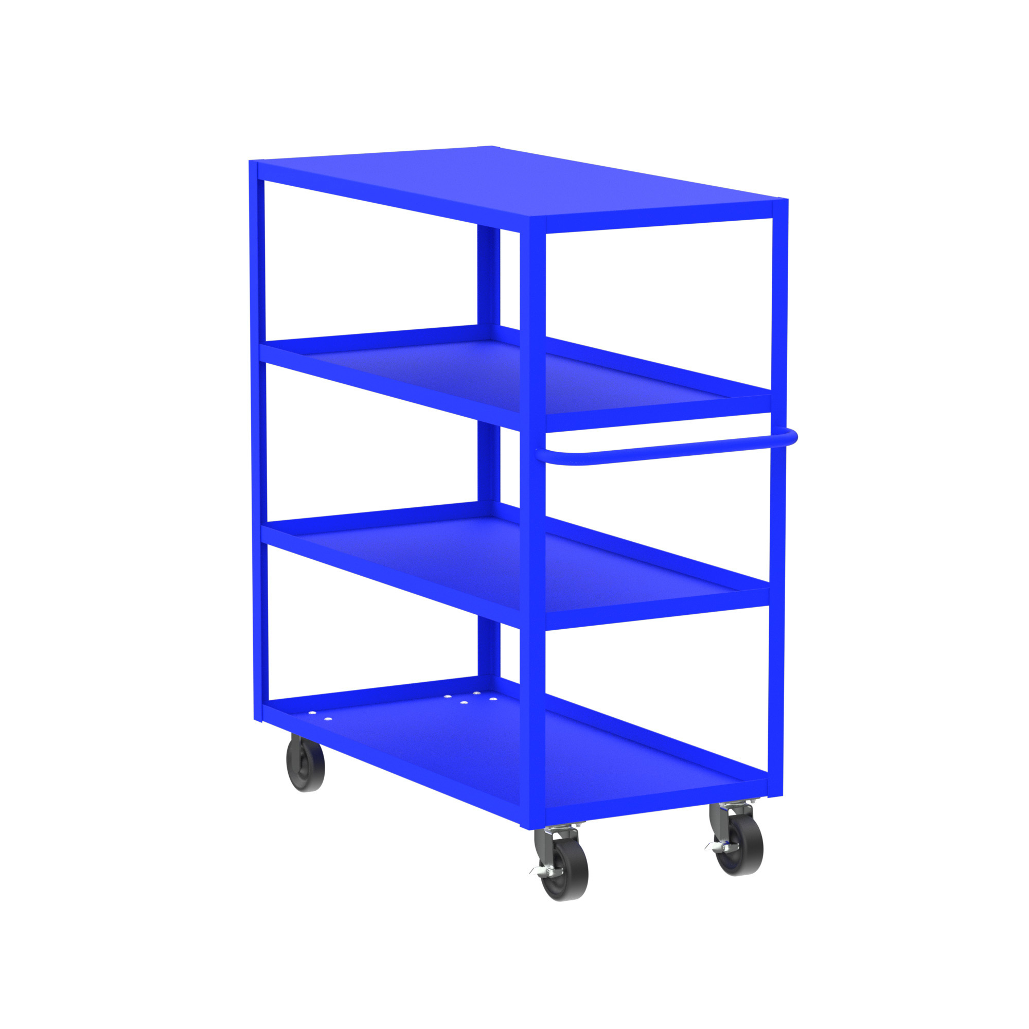 Valley Craft, 4-Shelf Utility Cart, Flat Top, Total Capacity 3600 lb, Shelves (qty.) 4, Material Steel, Model F89169BUPH