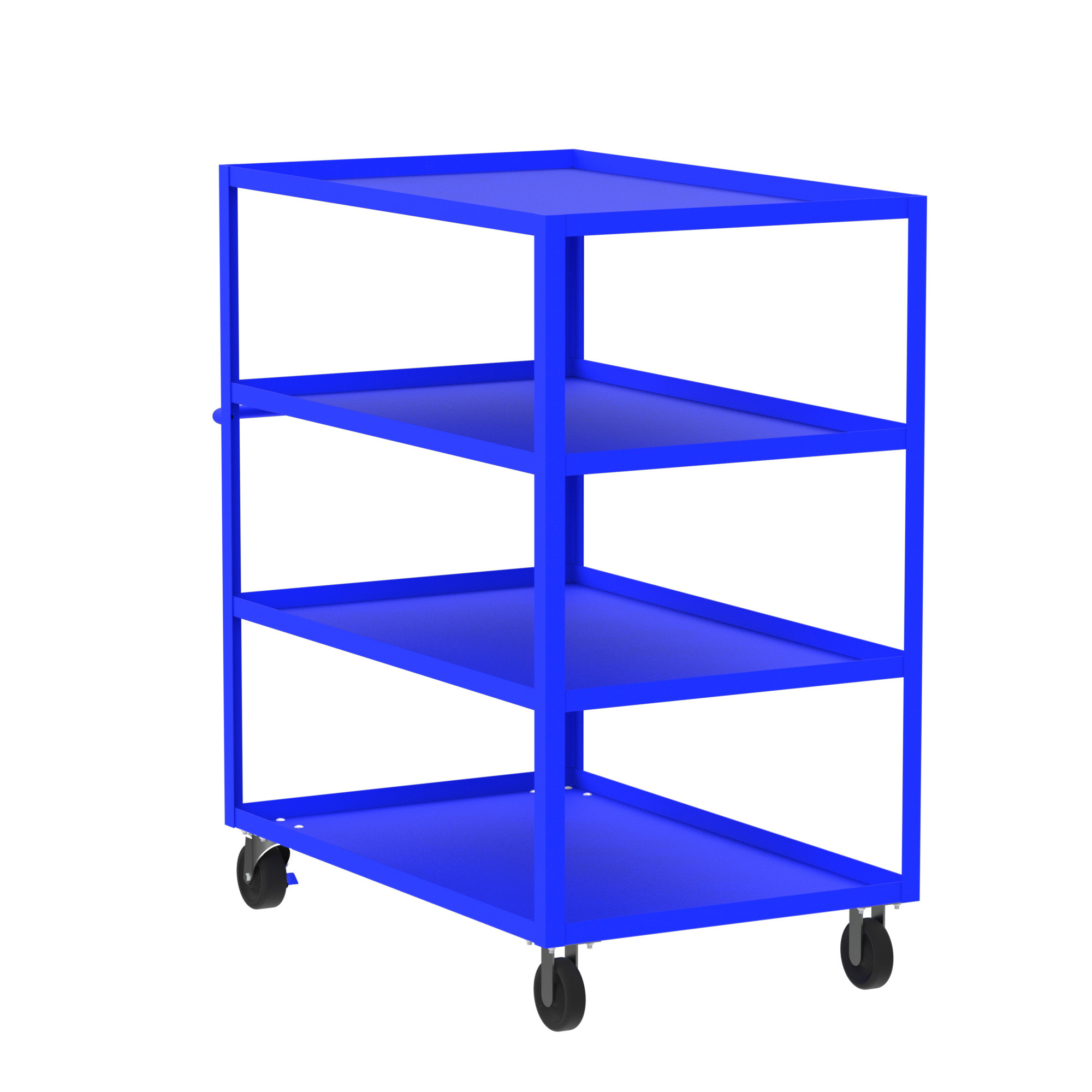 Valley Craft, 4-Shelf Utility Cart, Lipped Top, Total Capacity 3600 lb, Shelves (qty.) 4, Material Steel, Model F89229BUPH