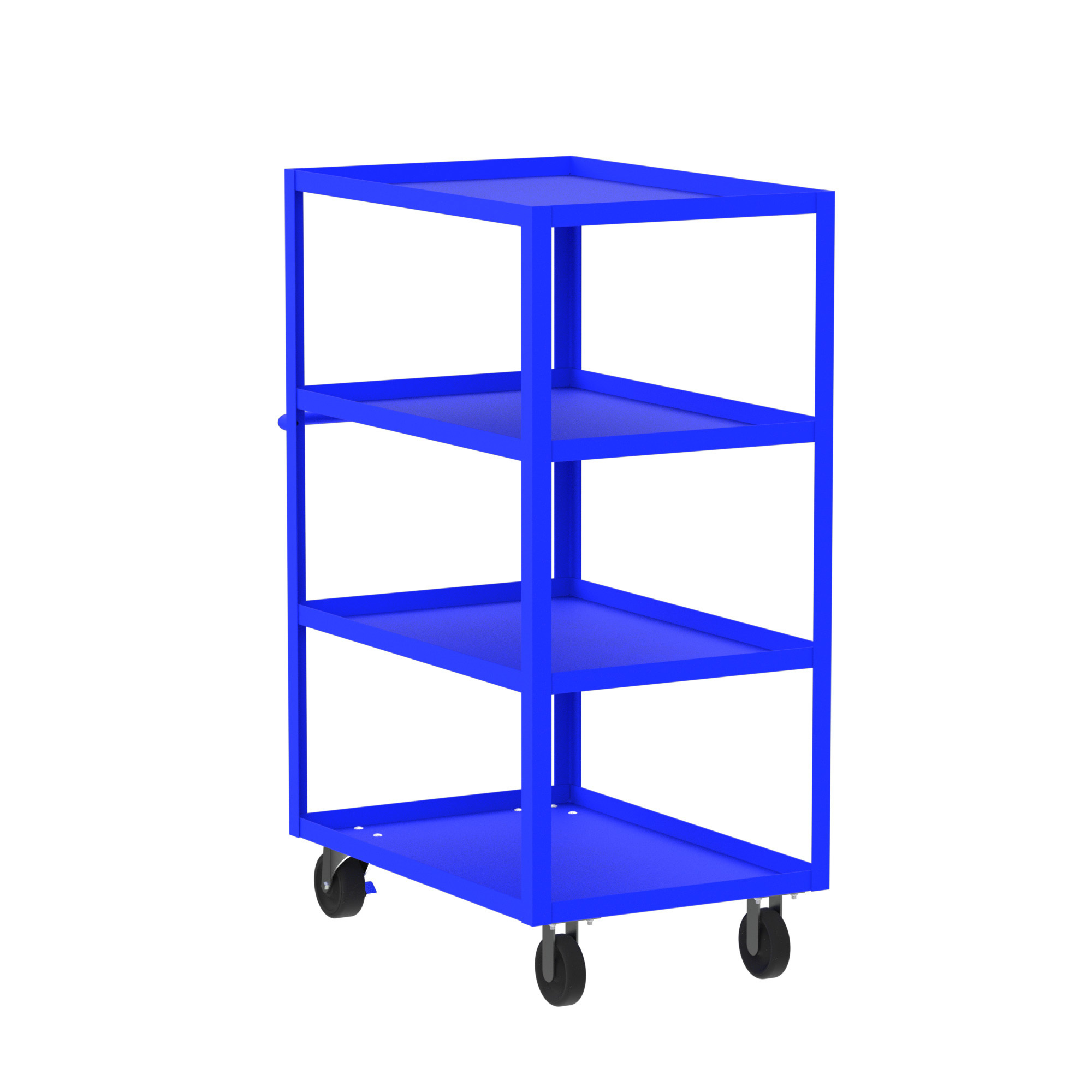 Valley Craft, 4-Shelf Utility Cart, Lipped Top, Total Capacity 3600 lb, Shelves (qty.) 4, Material Steel, Model F89172BUPH